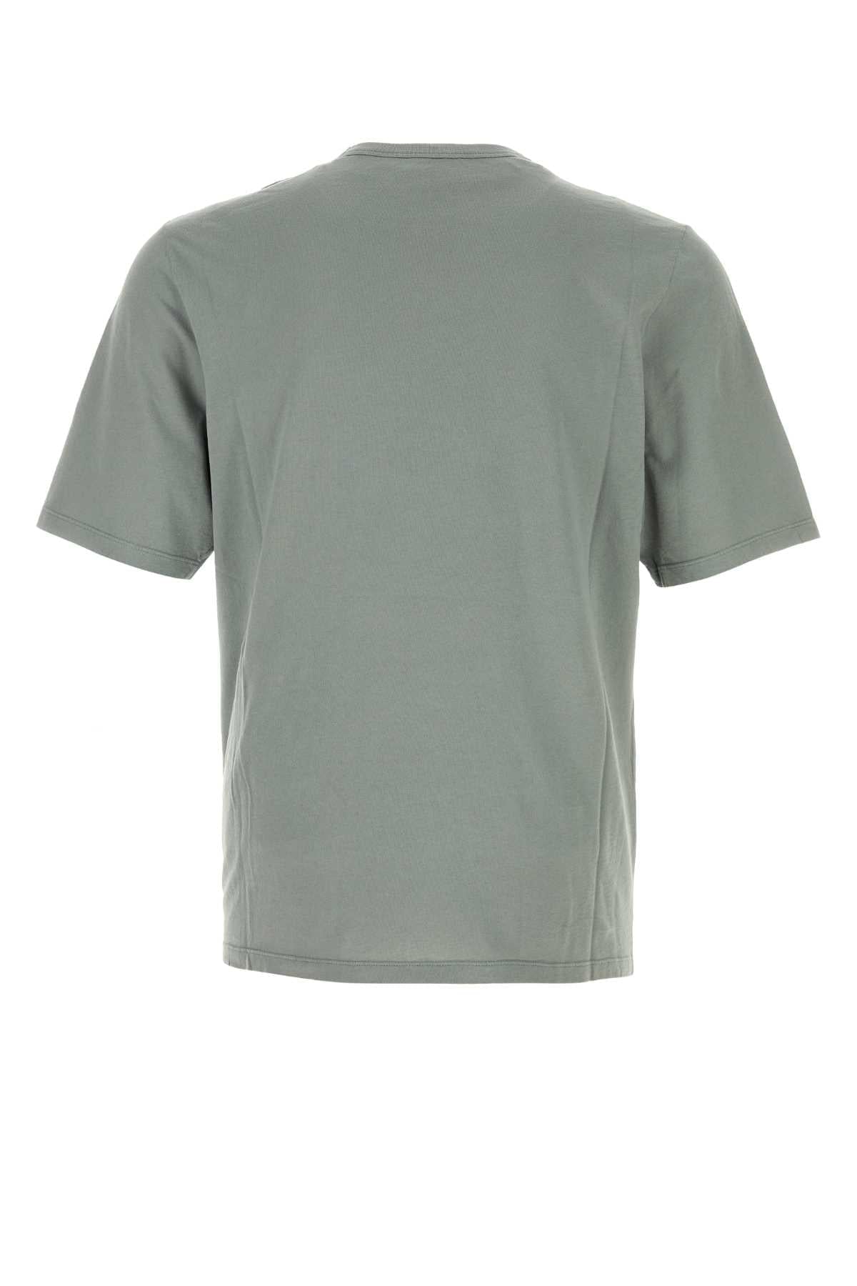 Saint Laurent Men Sage Green Cotton T-Shirt SAINT LAURENT