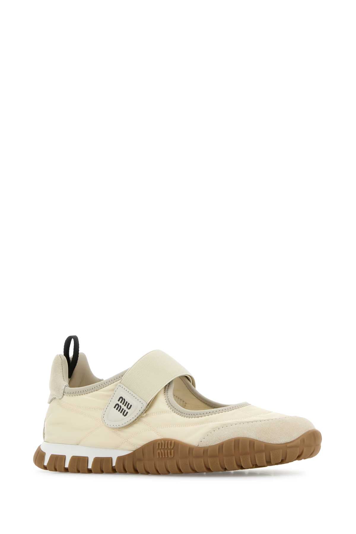Miu Miu Women Sand Fabric Tyre Ballerinas MIU MIU