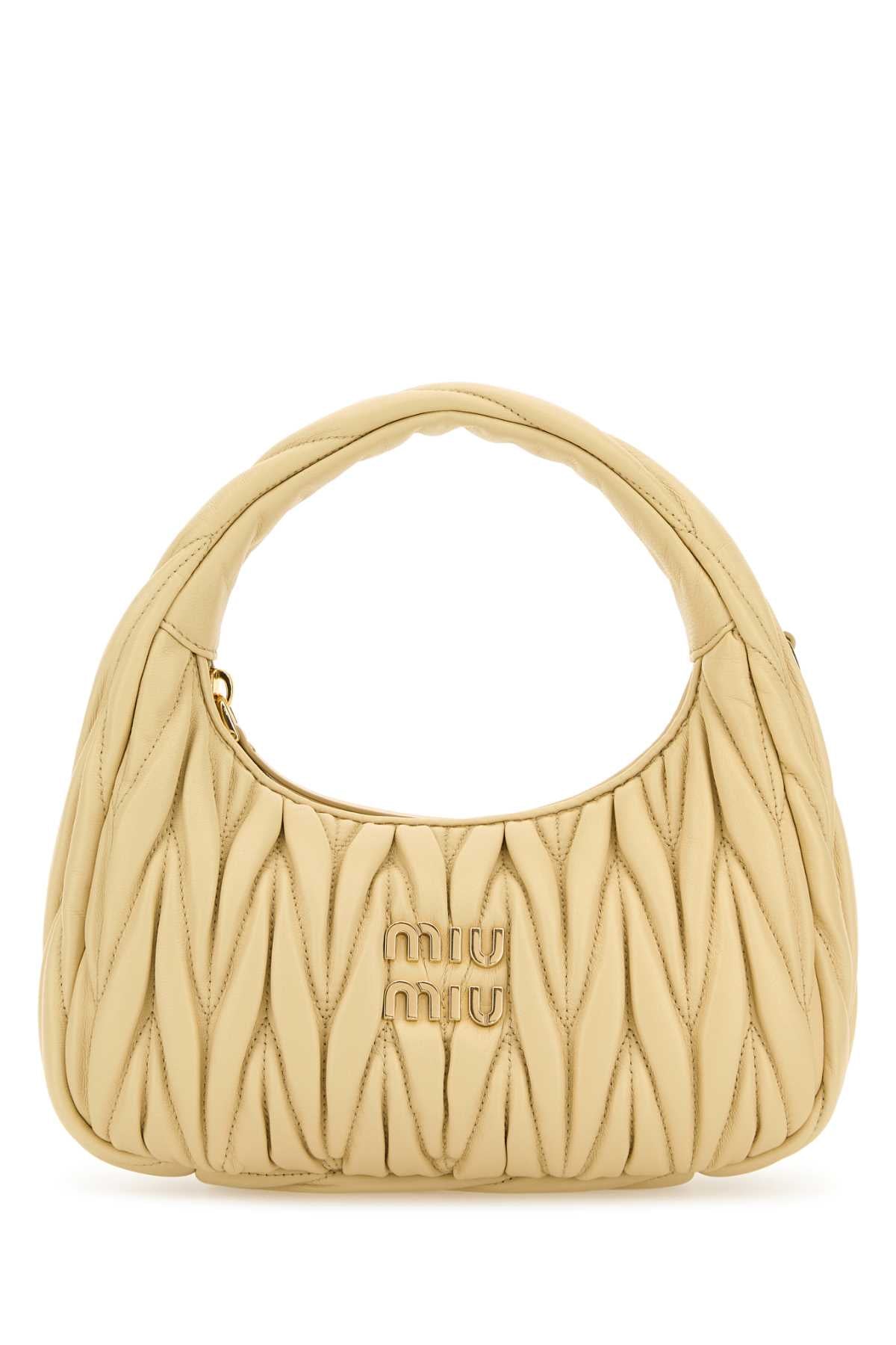 Miu Miu Women Cream Nappa Leather Wander Handbag – Luosophy