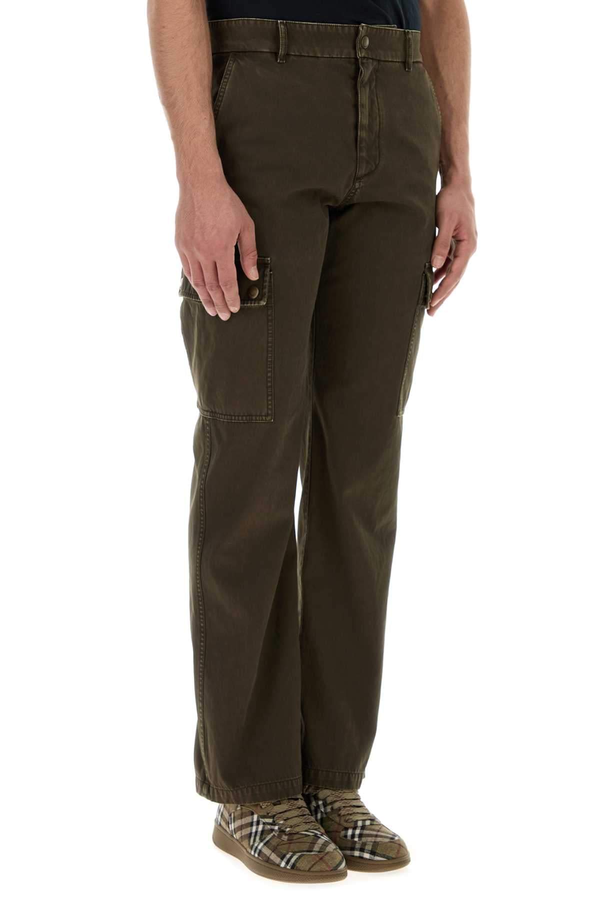 Burberry Men Army Green Cotton Cargo Pant BURBERRY
