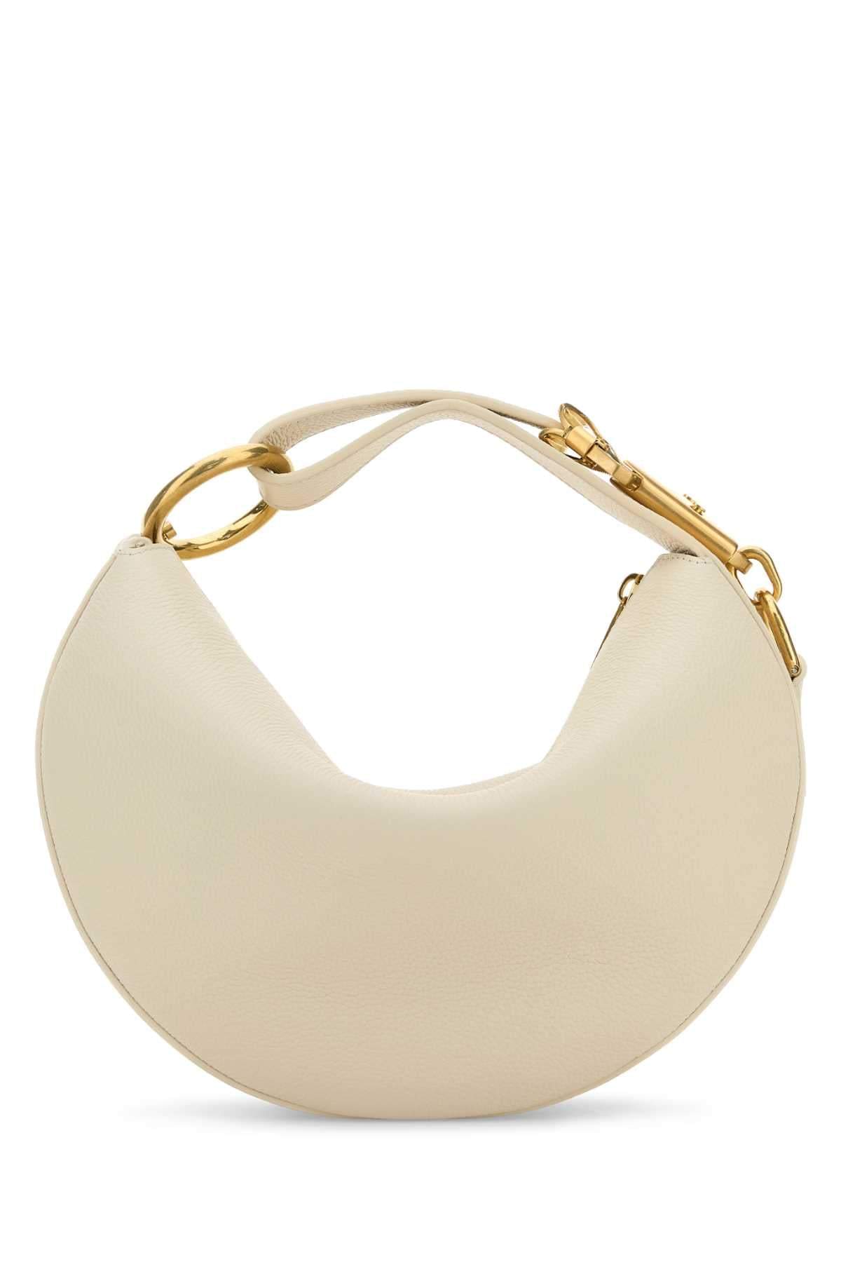 Burberry Women Ivory Leather Knight Arc Handbag BURBERRY