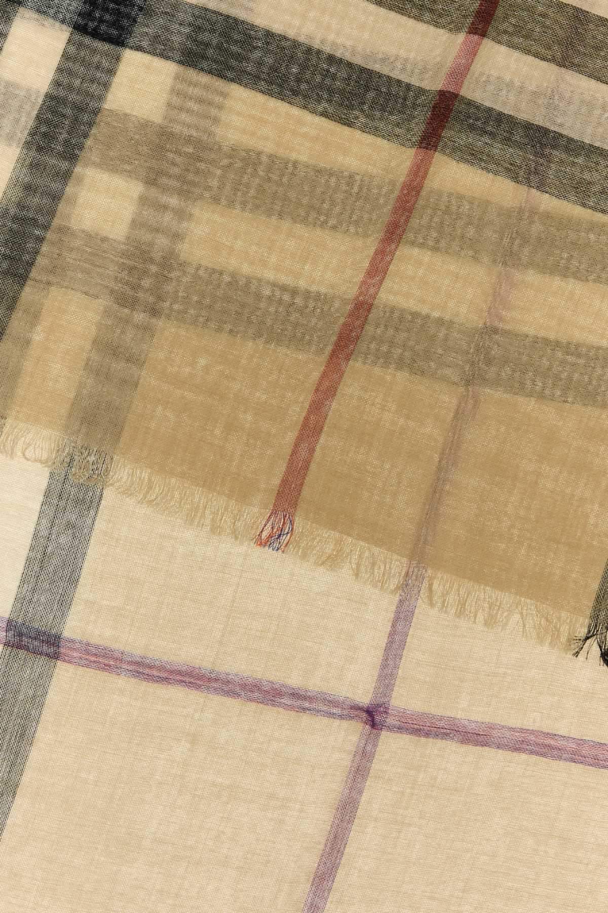 Burberry Unisex Embroidered Wool Blend Scarf BURBERRY