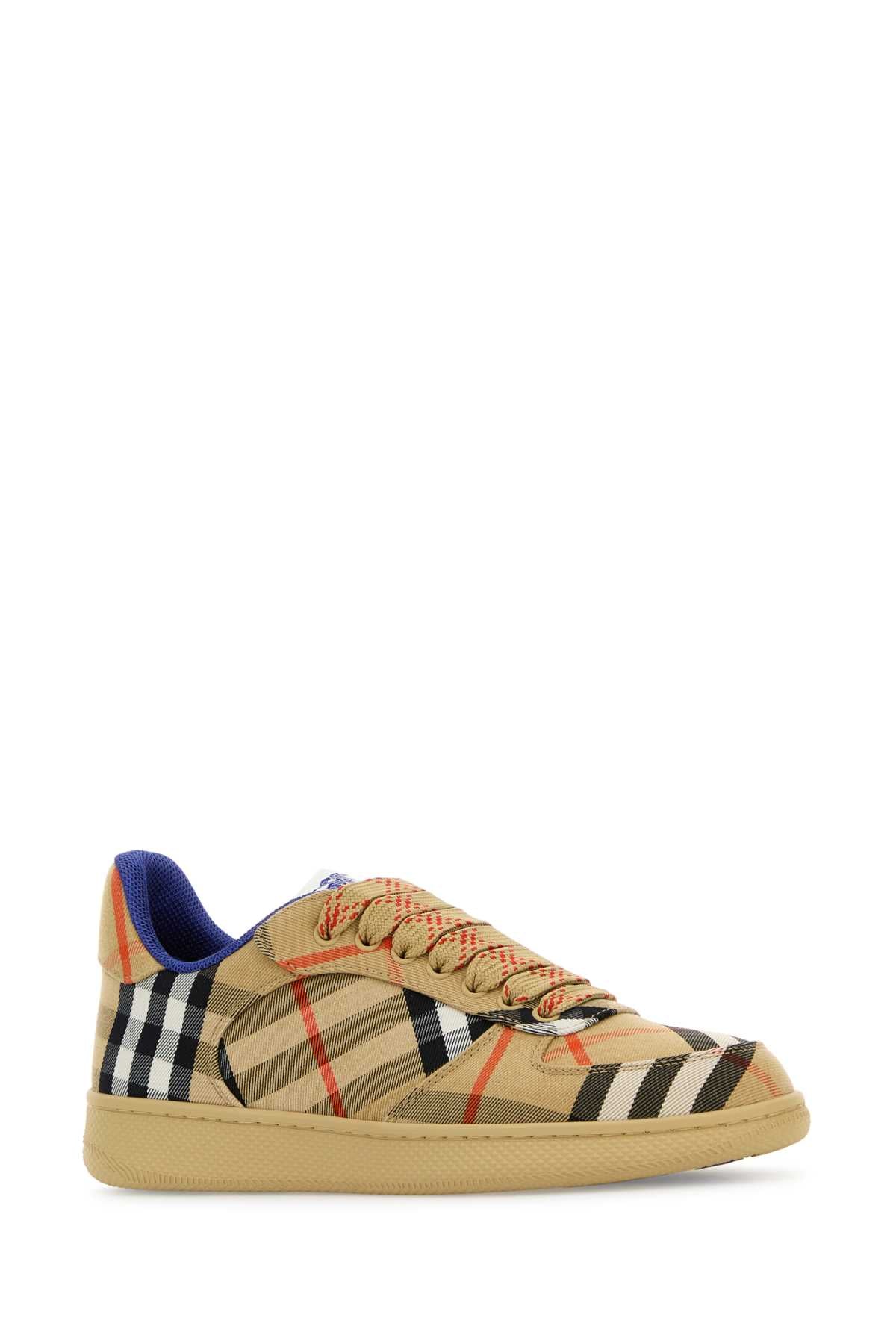Burberry Women Embroidered Canvas Terrance Sneakers BURBERRY
