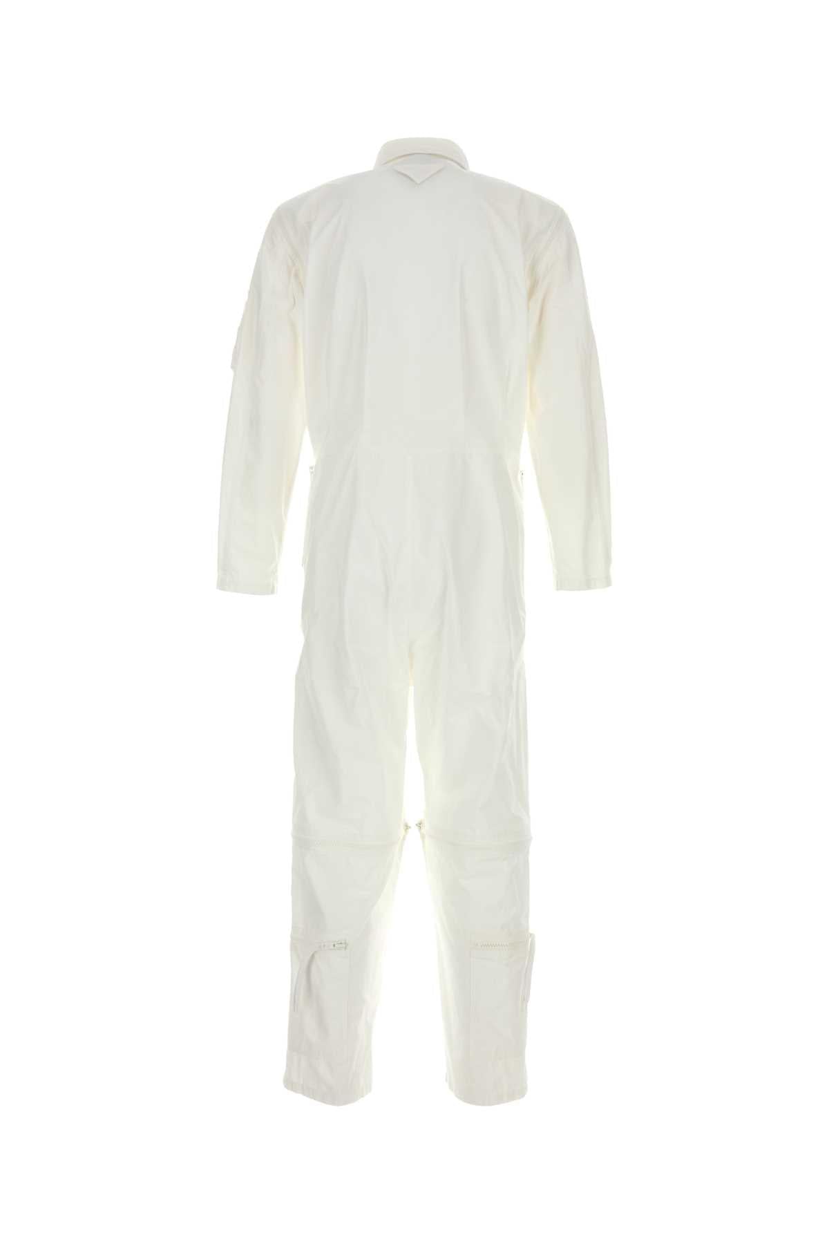 Prada Men White Cotton Jumpsuit PRADA