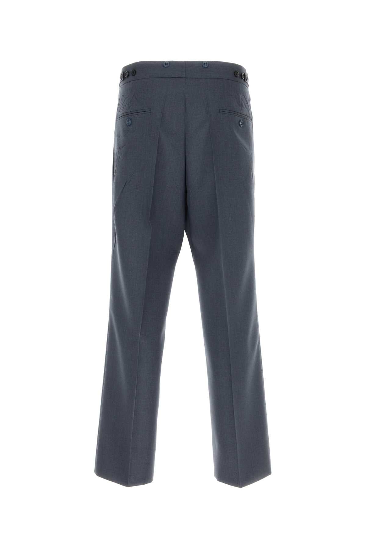 Prada Men Blue Mohair Blend Pant PRADA
