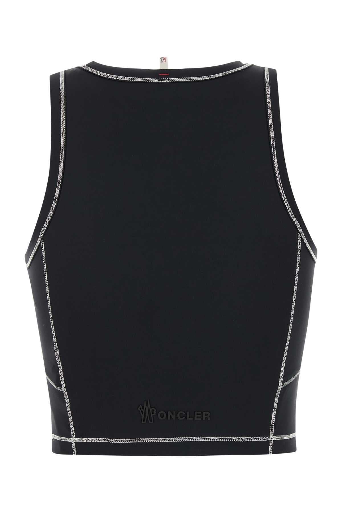 Moncler Grenoble Women Black Stretch Nylon Top MONCLER GRENOBLE
