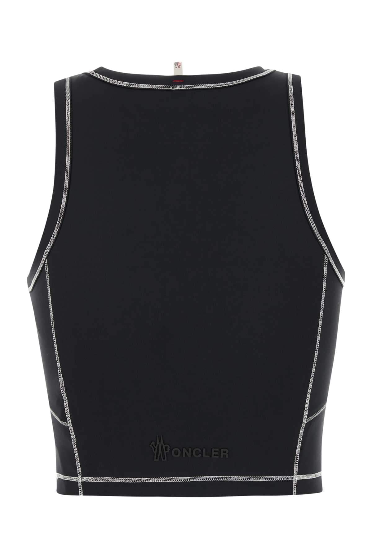 Moncler Grenoble Women Black Stretch Nylon Top MONCLER GRENOBLE