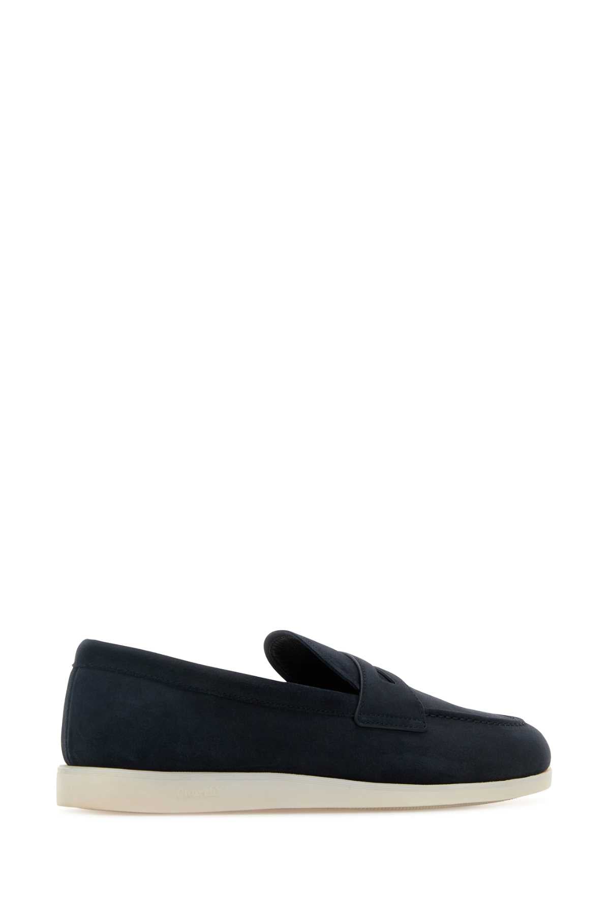 Church's Men Navy Blue Suede Loafers CHURCH'S