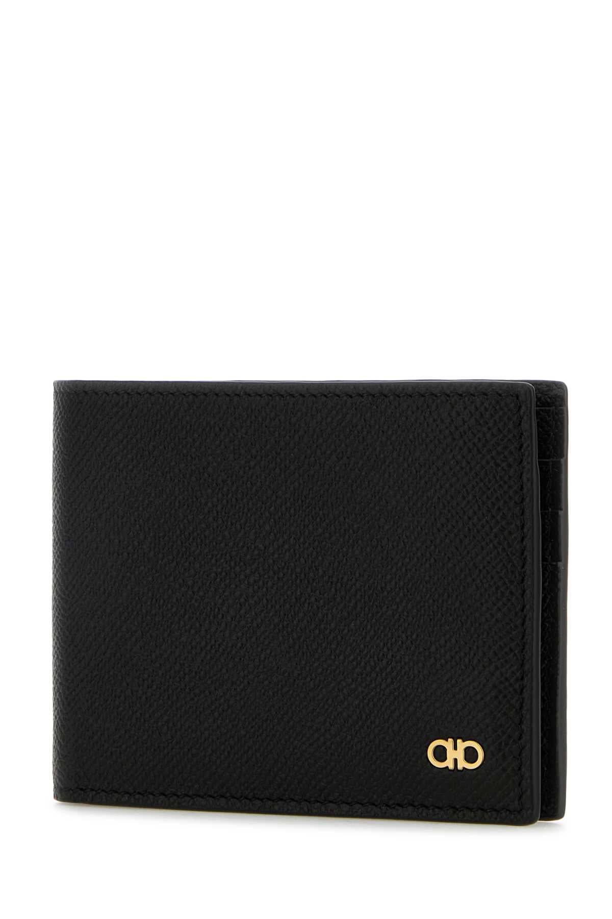 Salvatore Ferragamo Men Black Leather Wallet FERRAGAMO
