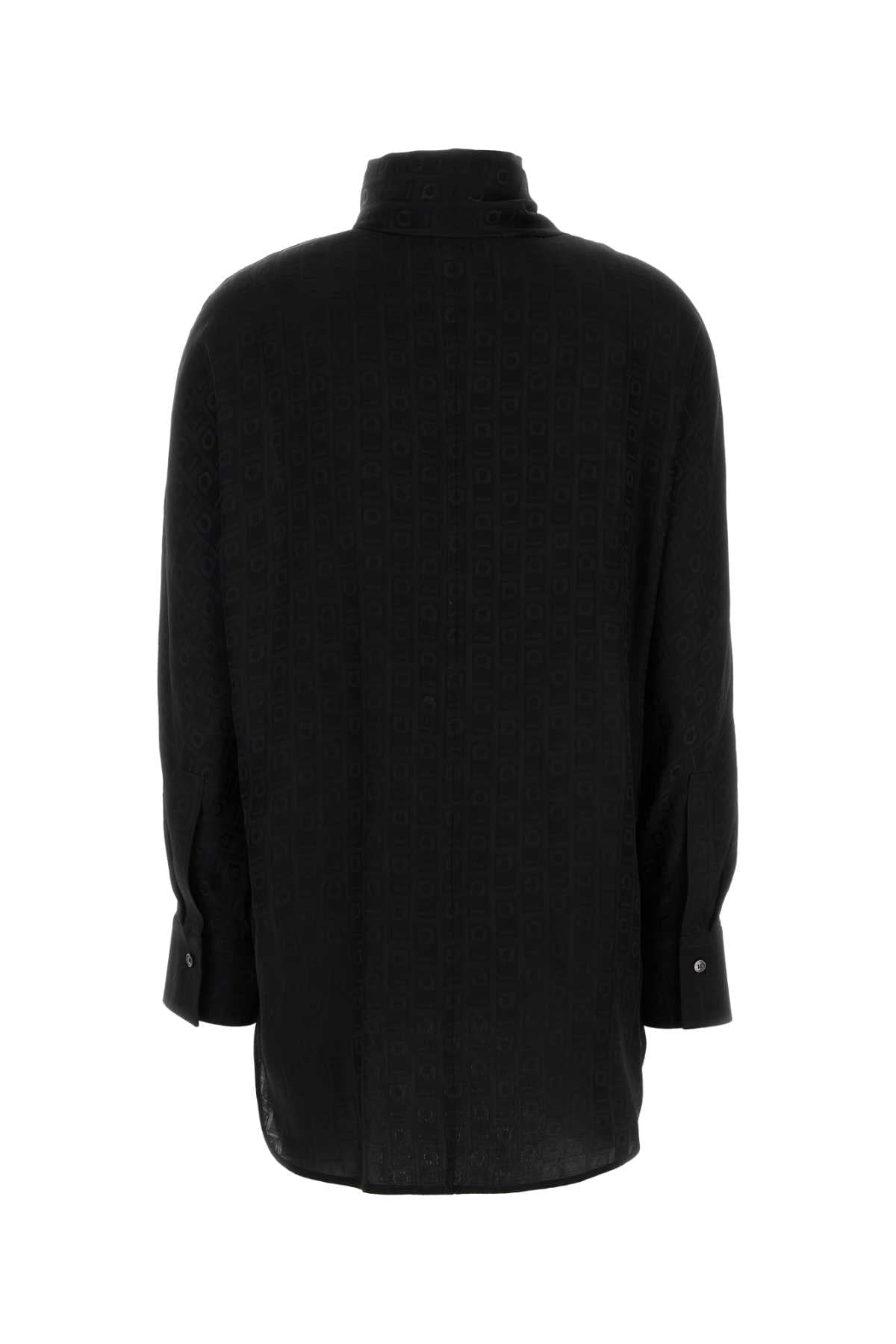 Salvatore Ferragamo Women Black Silk Shirt FERRAGAMO