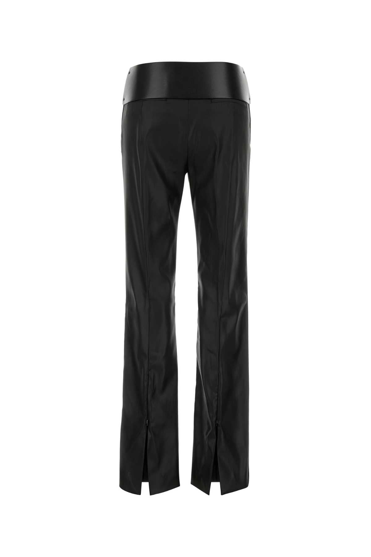 Sportmax Women Black Stretch Satin Adepto1234 Pant SPORTMAX