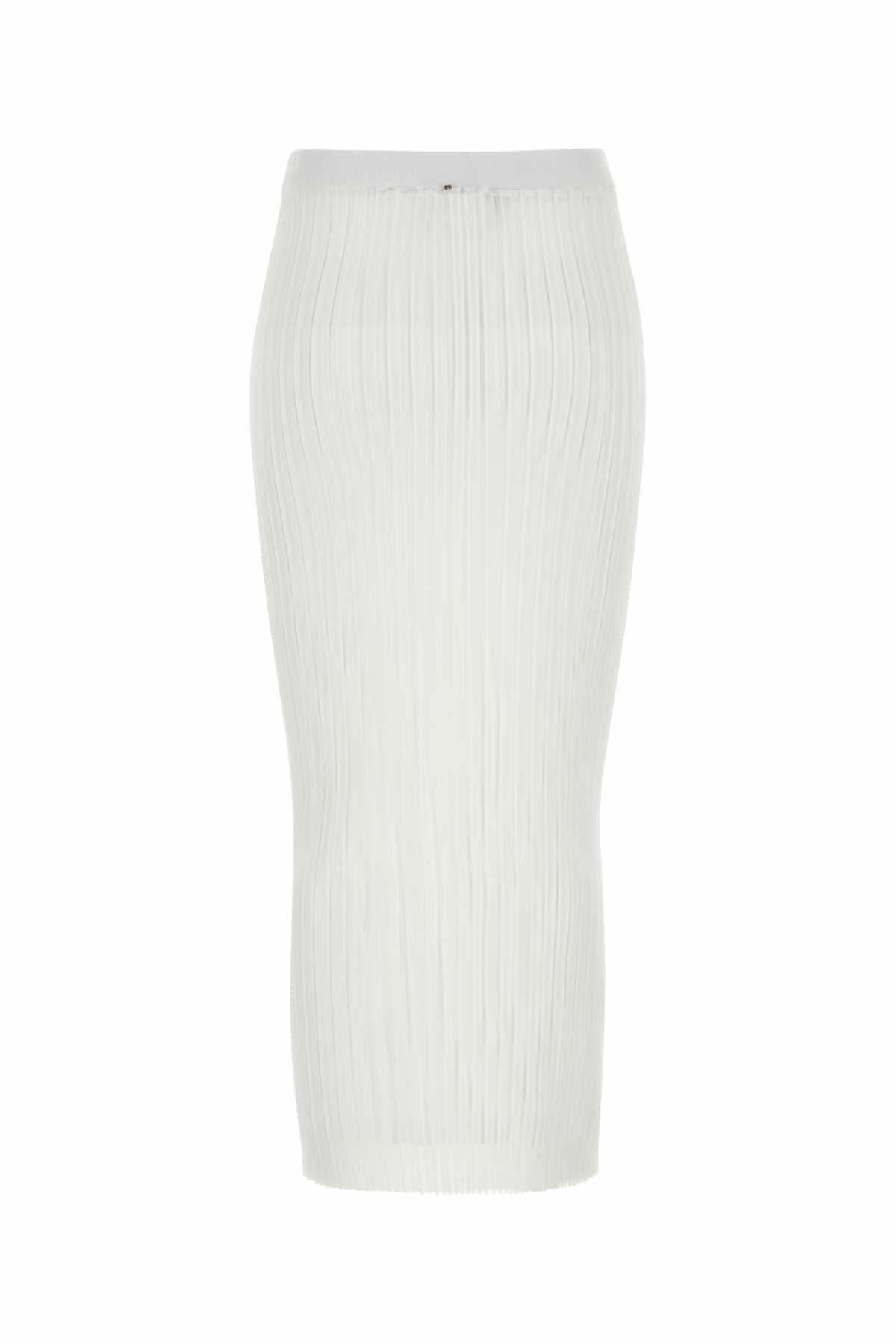 Sportmax Women White Organza Album1234 Skirt SPORTMAX