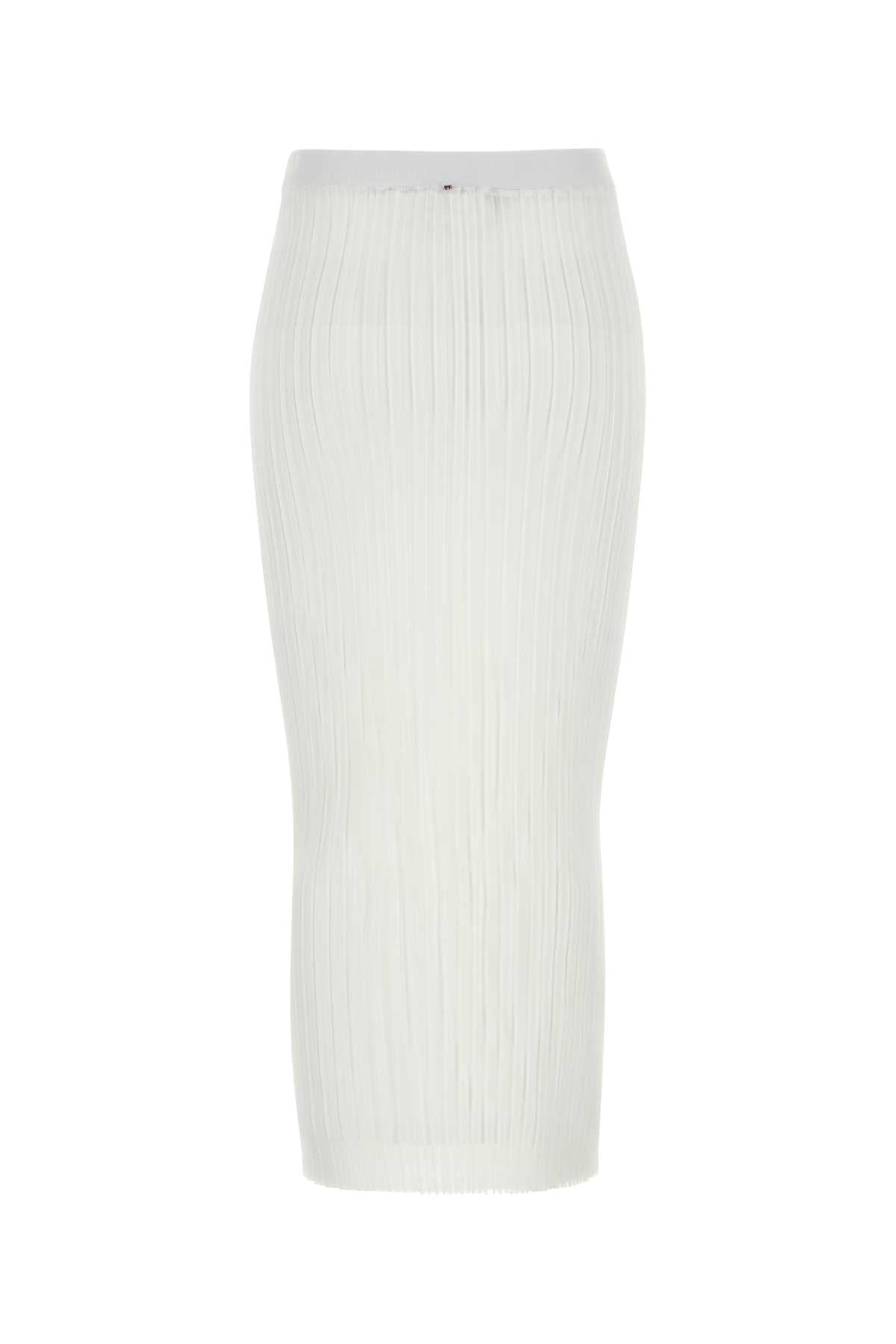 Sportmax Women White Organza Album1234 Skirt SPORTMAX