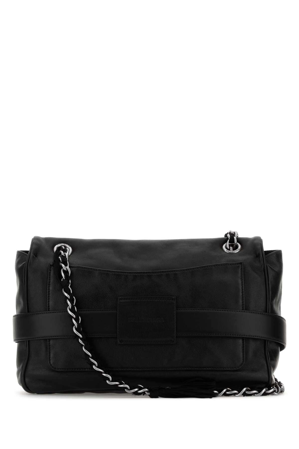 Balenciaga Women Black Leather Modu Shoulder Bag BALENCIAGA