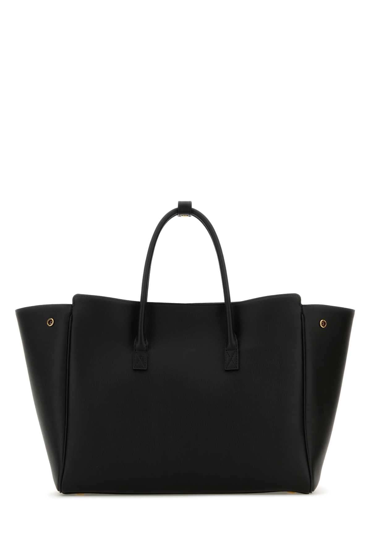 Balenciaga Women Black Leather Small Carry All Hempton Handbag BALENCIAGA