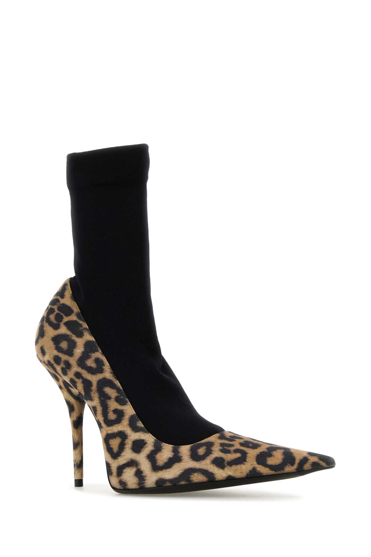Balenciaga Women Printed Suede Avenue Sock Pumps BALENCIAGA