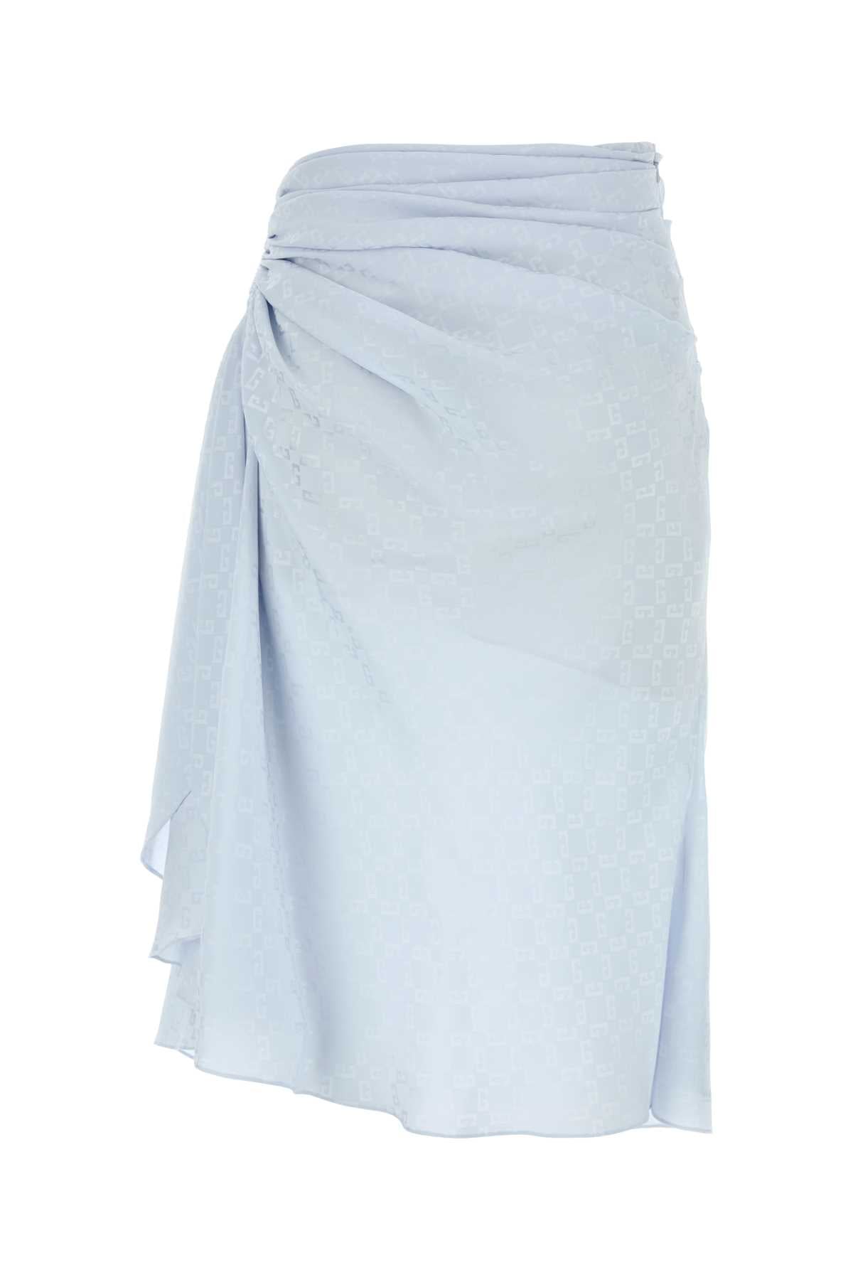 Givenchy Women Pastel Light Blue Silk Skirt GIVENCHY