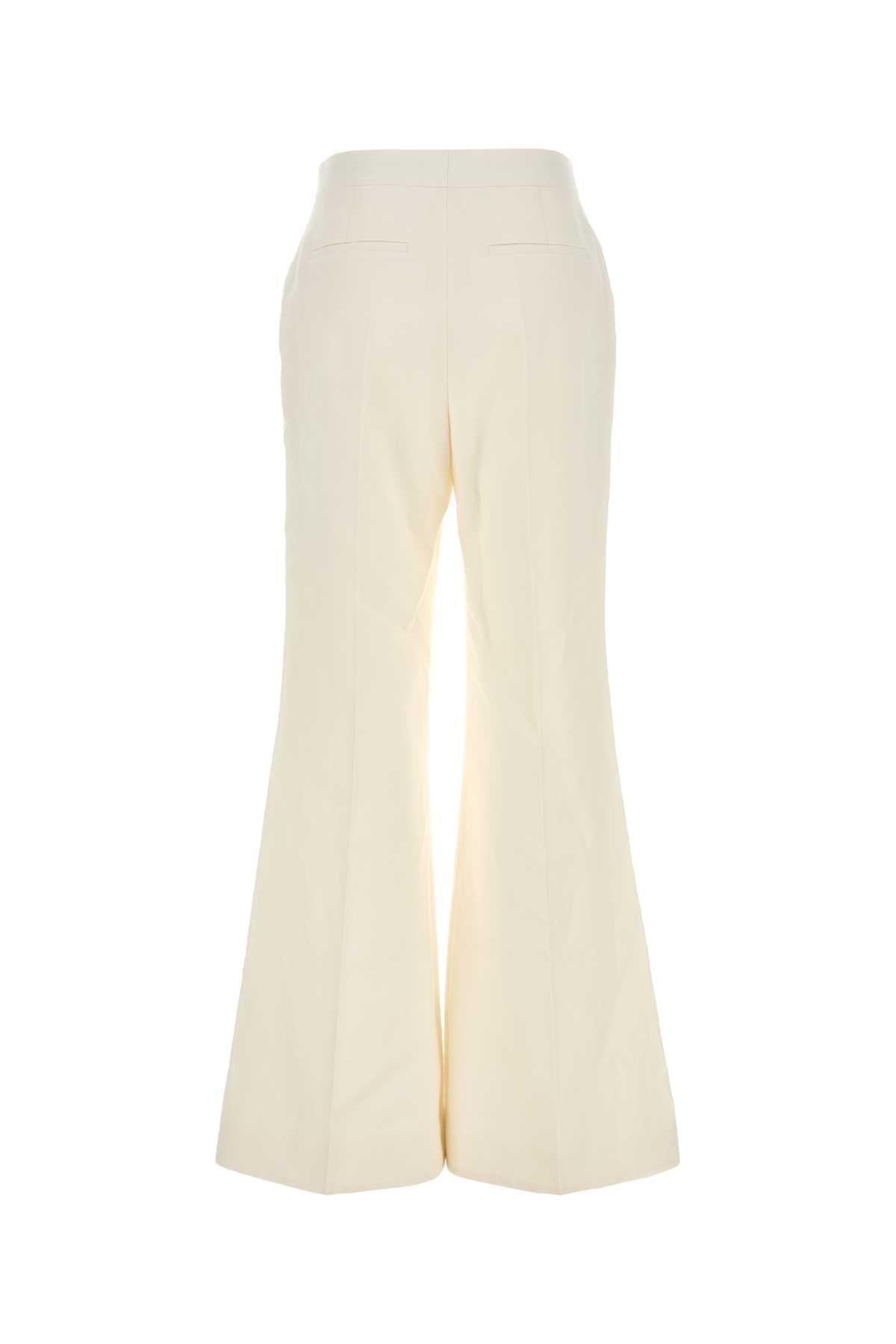 Givenchy Women White Linen Wide-Leg Pant GIVENCHY