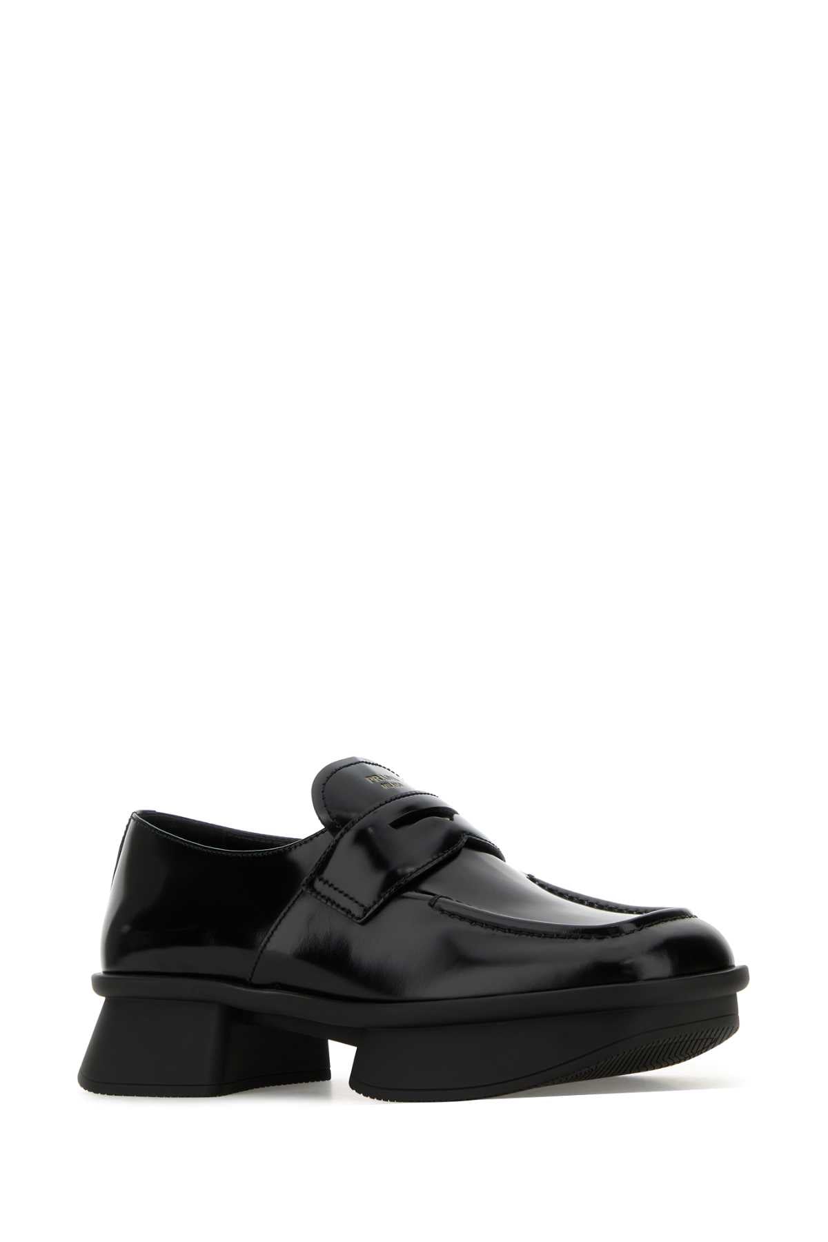 Prada Women Black Leather Equal Loafers PRADA