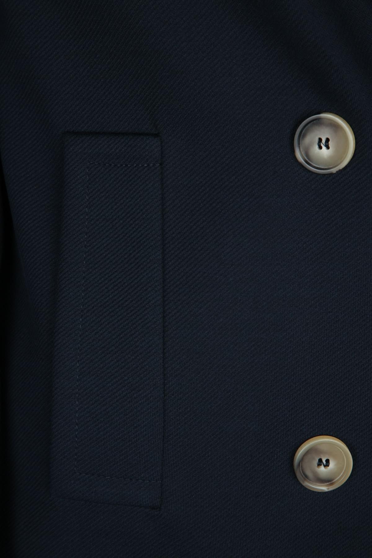 Harris Wharf London Women Women Peacoat Diagonal Crafted With Loro Piana Fab HARRIS WHARF LONDON