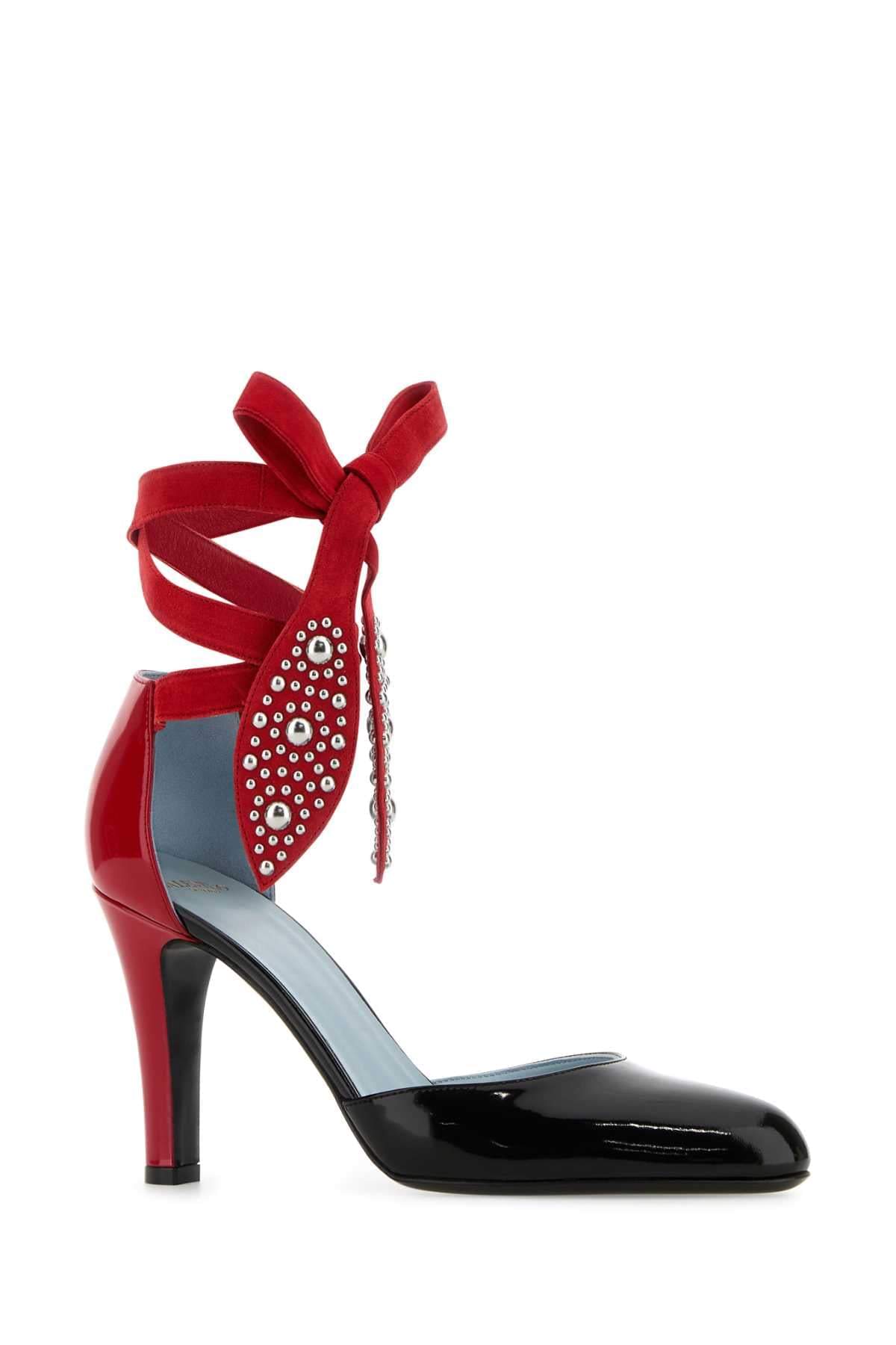 Valentino Garavani Women Two-Tone Leather Foliefoliage Pumps VALENTINO GARAVANI