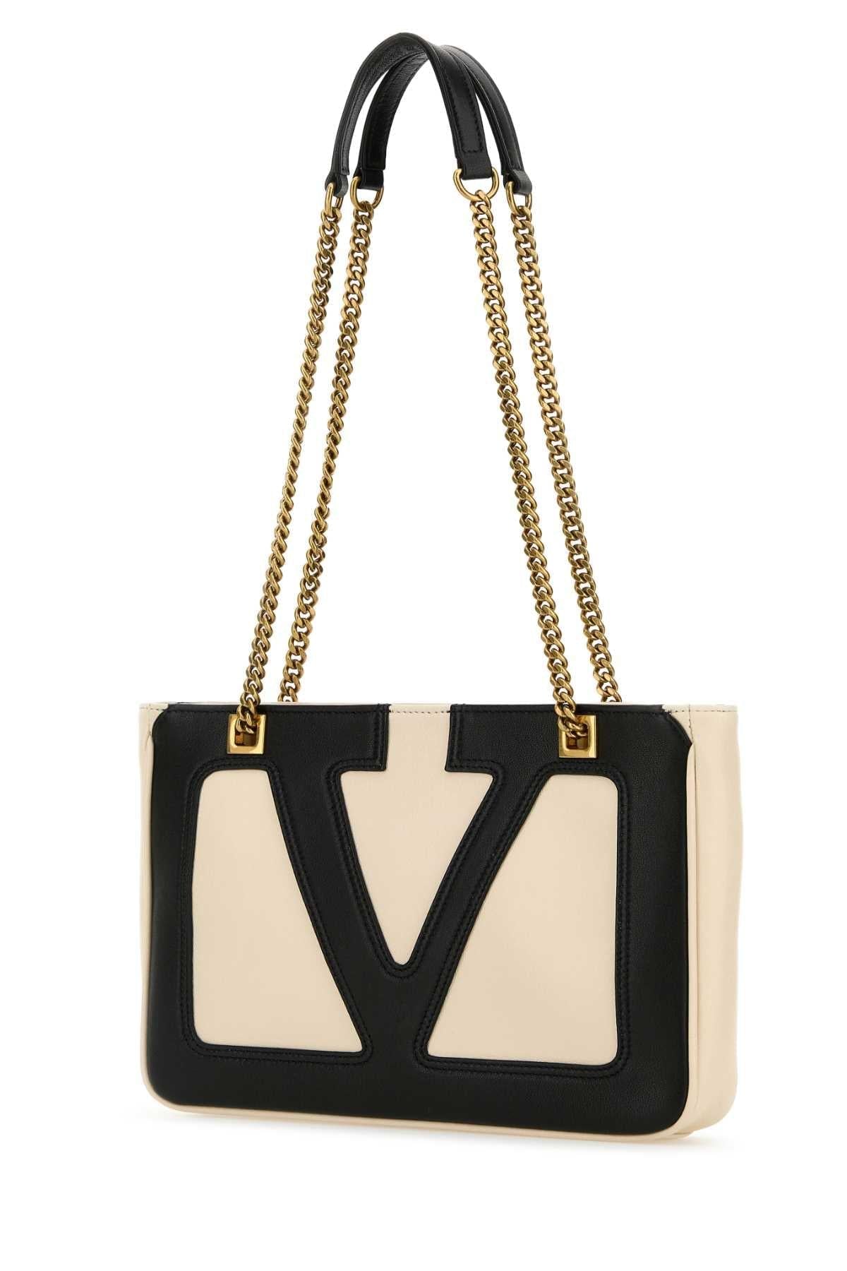 Valentino Garavani Men Ivory Nappa Leather Small Viva Superstar Shoulder Bag VALENTINO GARAVANI