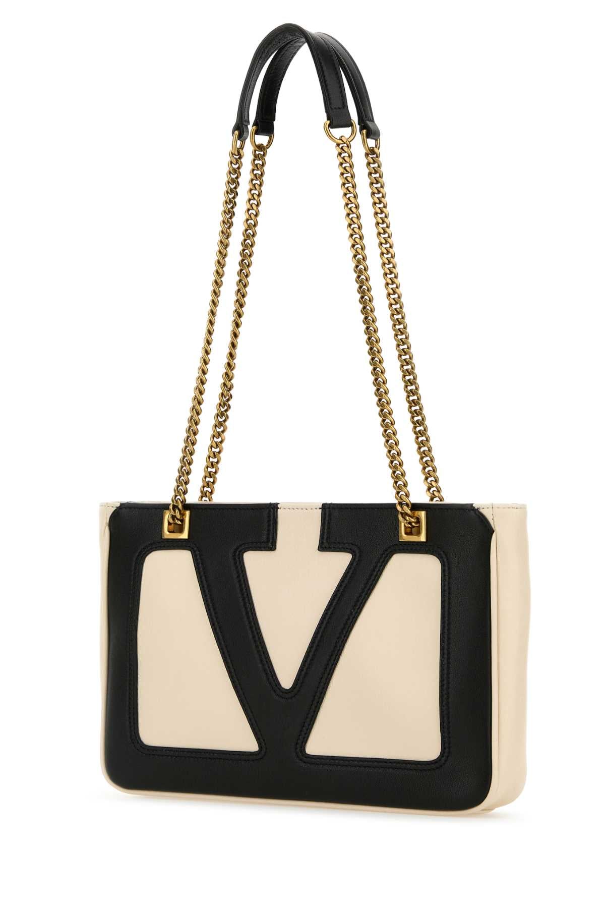 Valentino Garavani Men Ivory Nappa Leather Small Viva Superstar Shoulder Bag VALENTINO GARAVANI