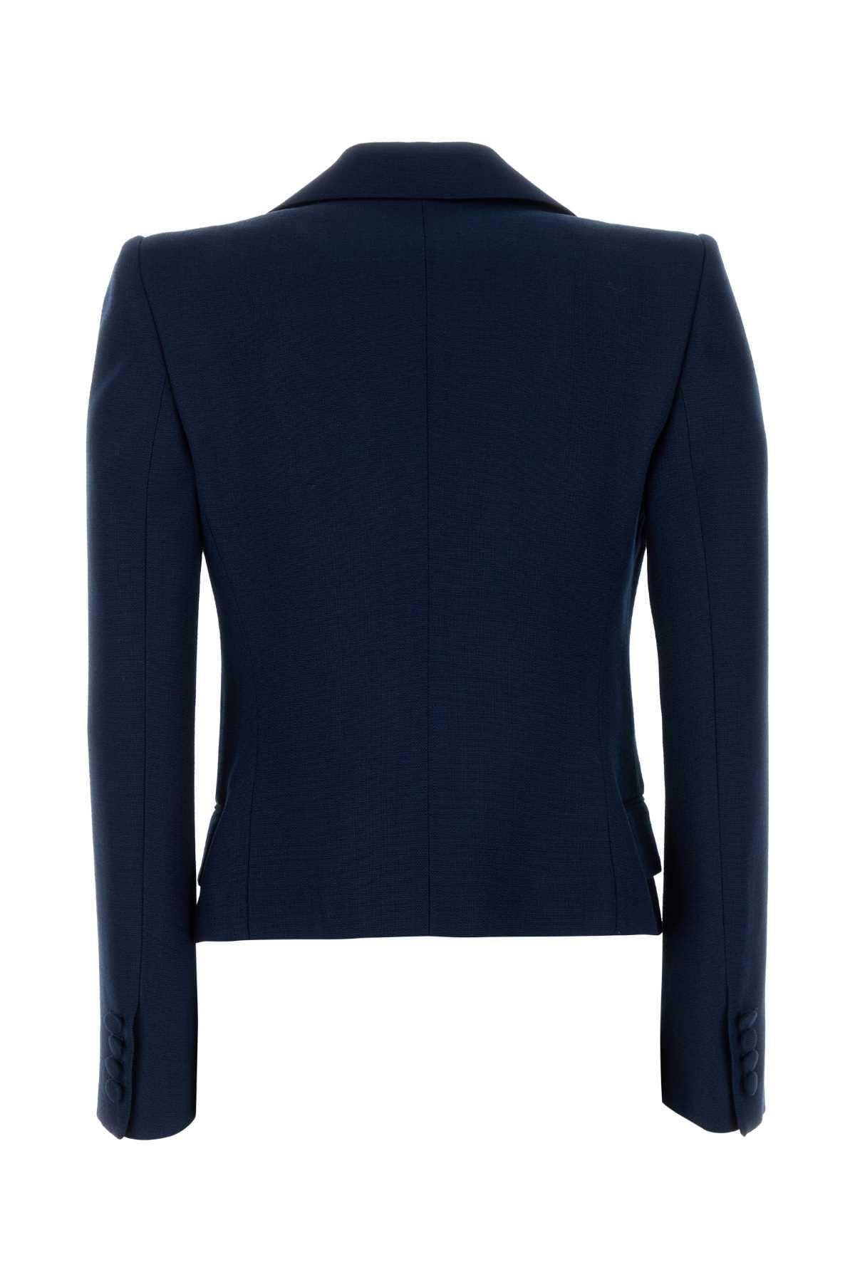 Valentino Garavani Women Navy Blue Viscose Blazer VALENTINO GARAVANI