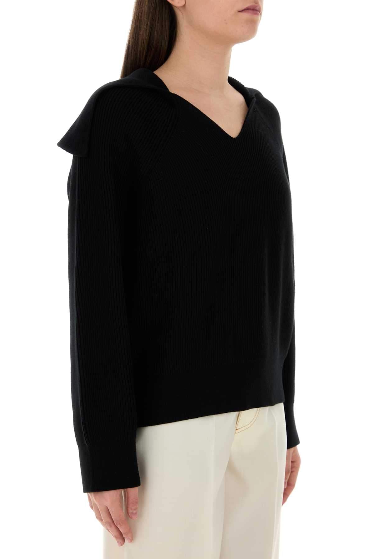 Bottega Veneta Women Black Stretch Cotton Blend Polo Shirt BOTTEGA VENETA