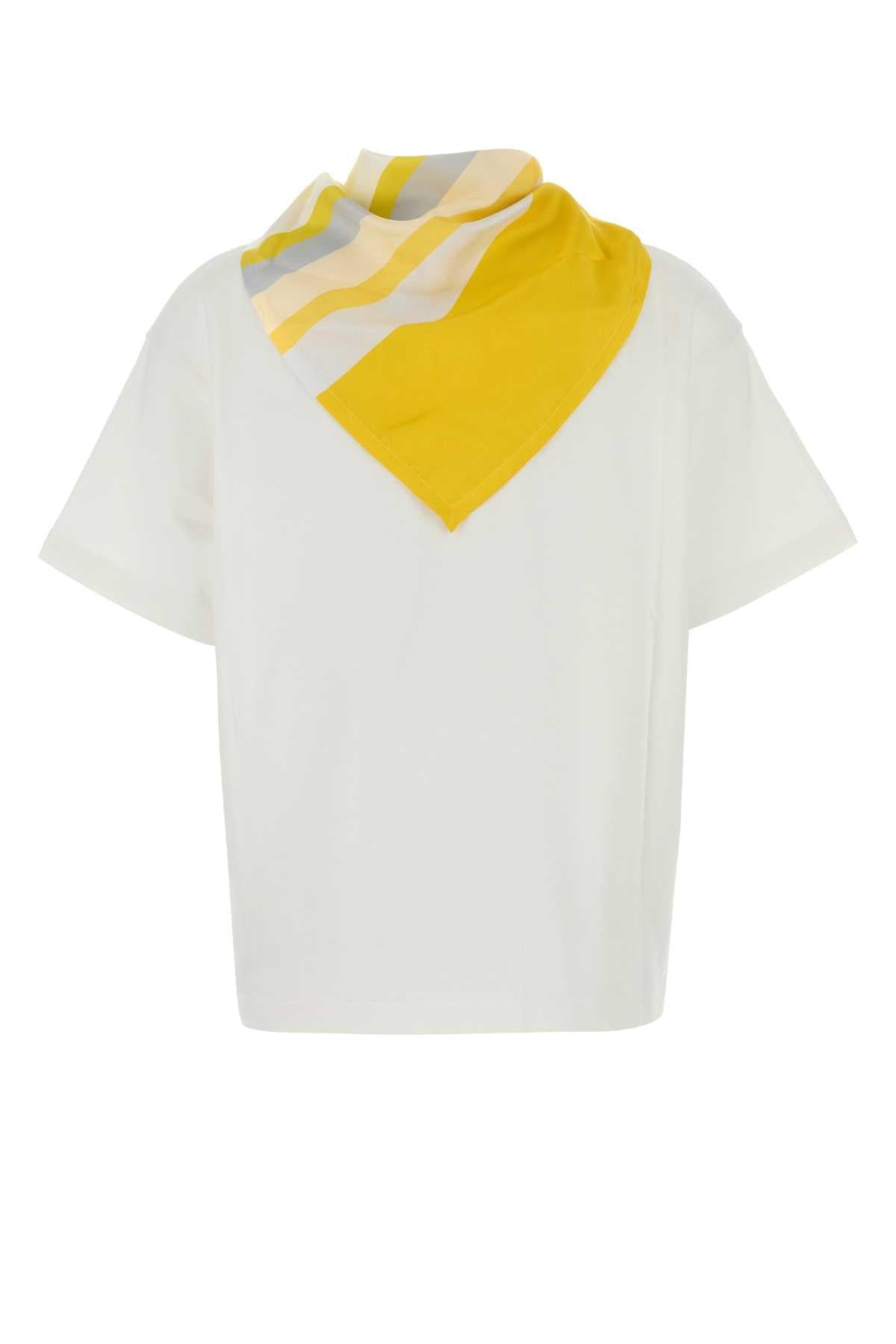 Bottega Veneta Women White Cotton T-Shirt BOTTEGA VENETA