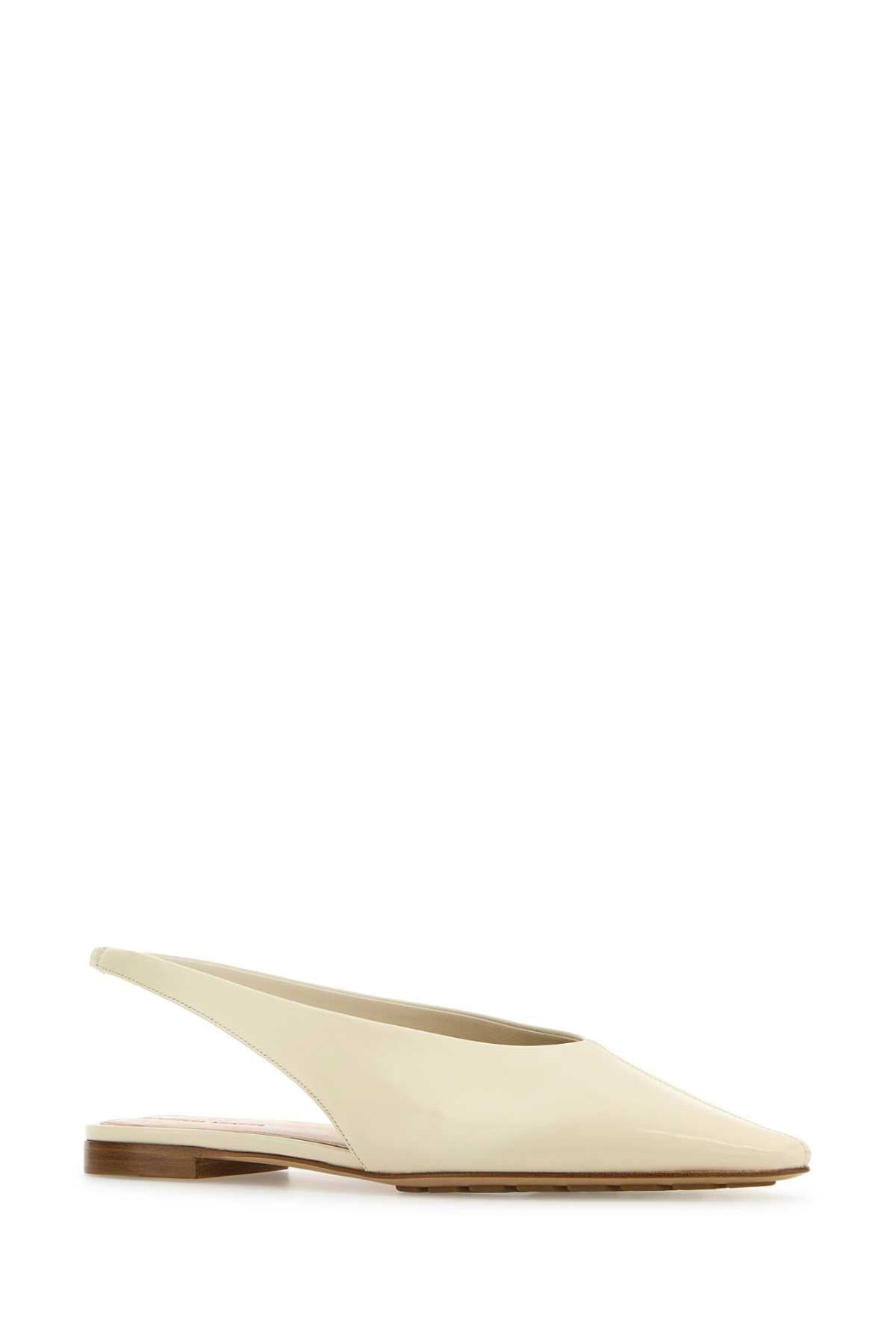 Bottega Veneta Women Ivory Leather Sofia Ballerinas BOTTEGA VENETA