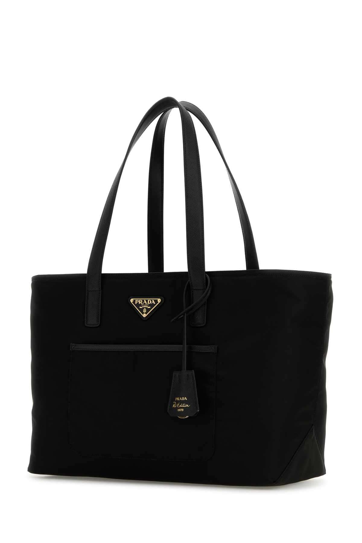 Prada Women Black Re-Nylon Shopping Bag PRADA