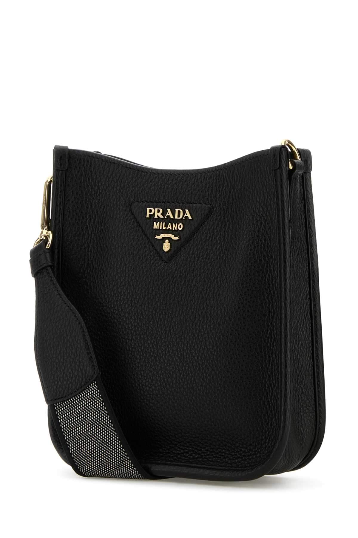Prada Women Black Leather Crossbody Bag PRADA