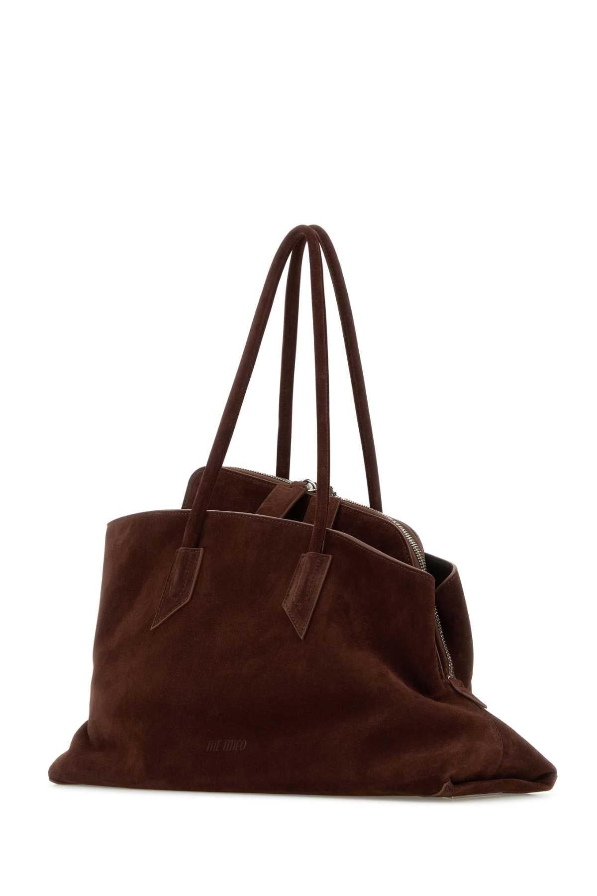 The Attico Women Brown Suede La Passeggiata Shopping Bag THE ATTICO