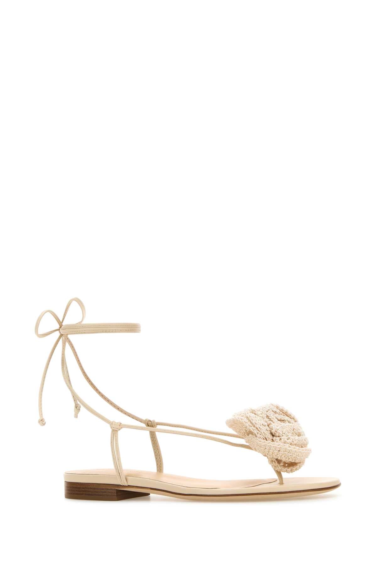 Magda Butrym Women Ivory Leather Sandals MAGDA BUTRYM