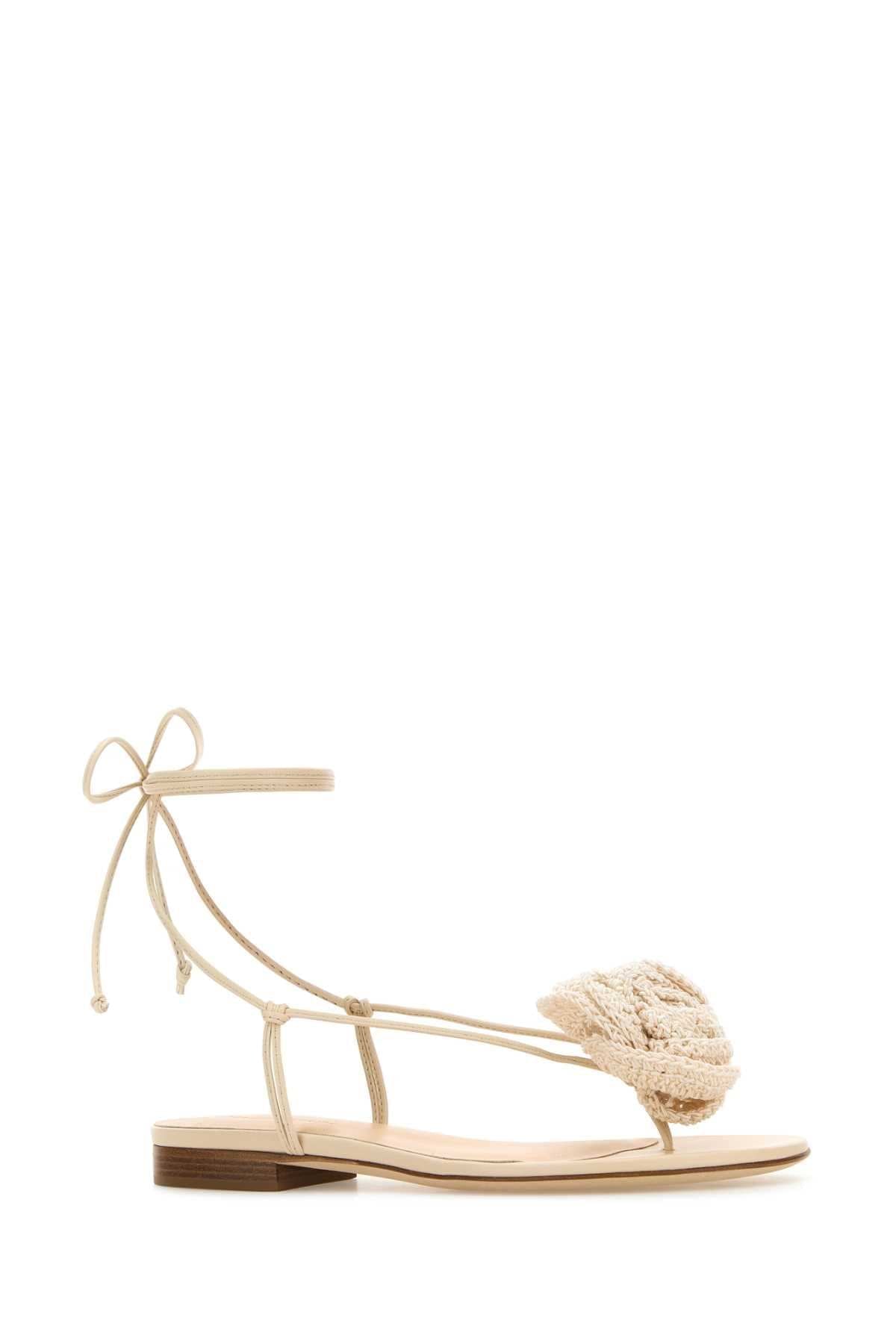 Magda Butrym Women Ivory Leather Sandals MAGDA BUTRYM