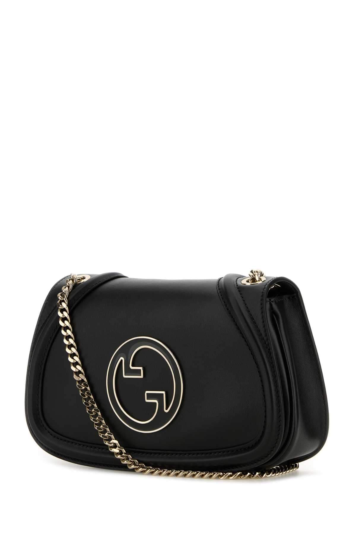 Gucci Women Black Leather Gucci Blondie Shoulder Bag GUCCI