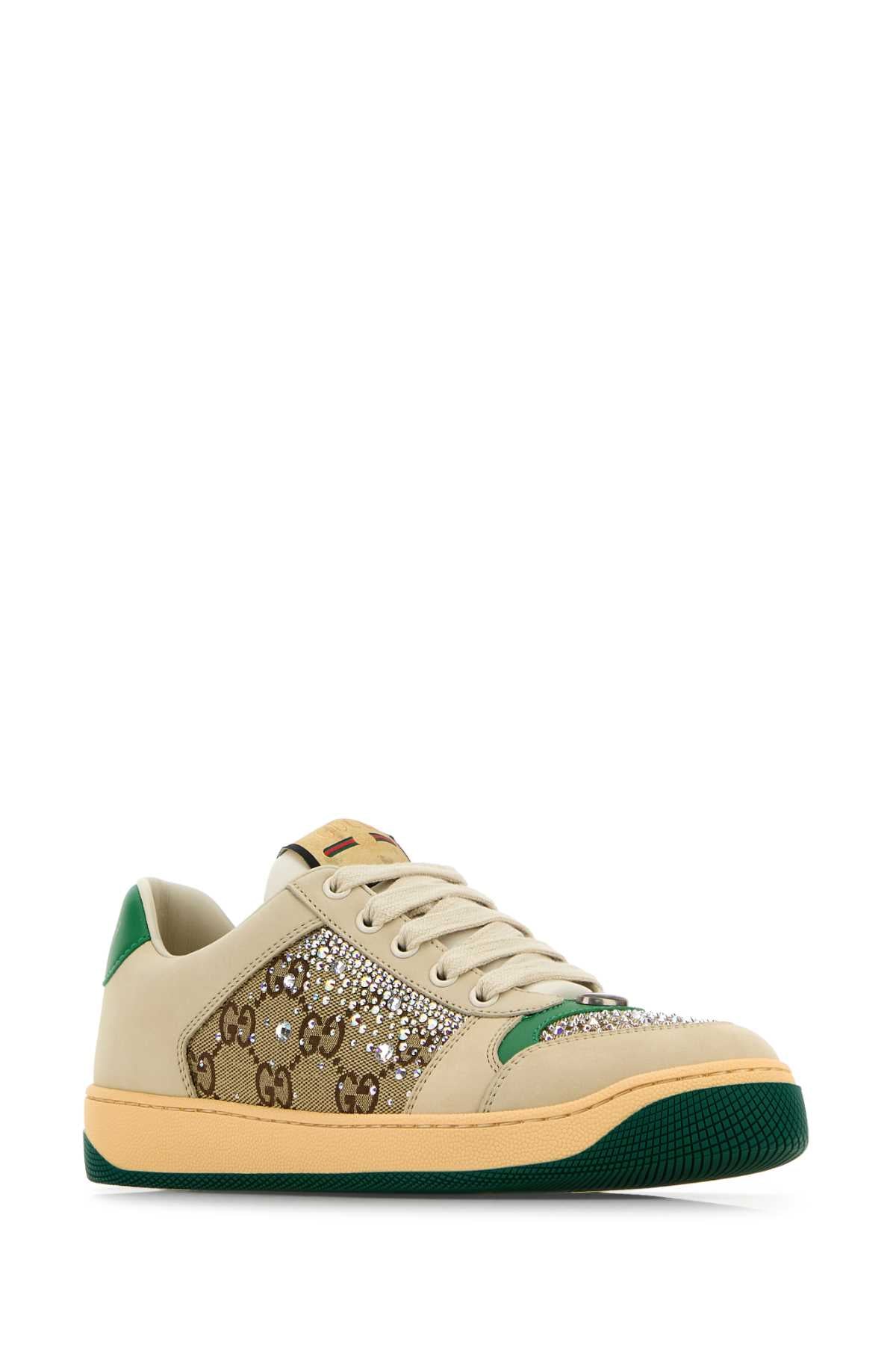 Gucci Women Multicolor Leather Screener Sneakers GUCCI