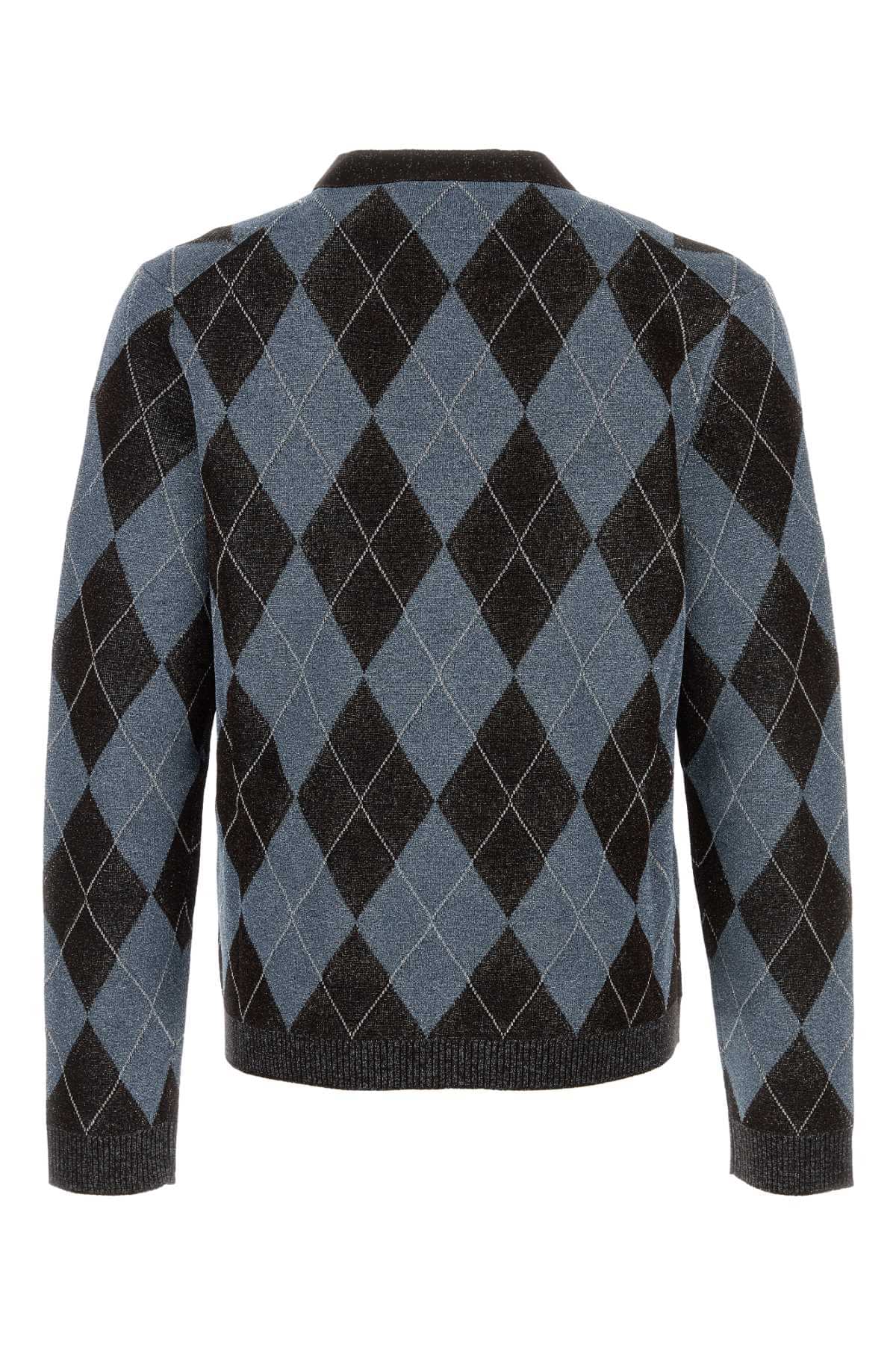 Gucci Men Embroidered Stretch Wool Blend Cardigan GUCCI