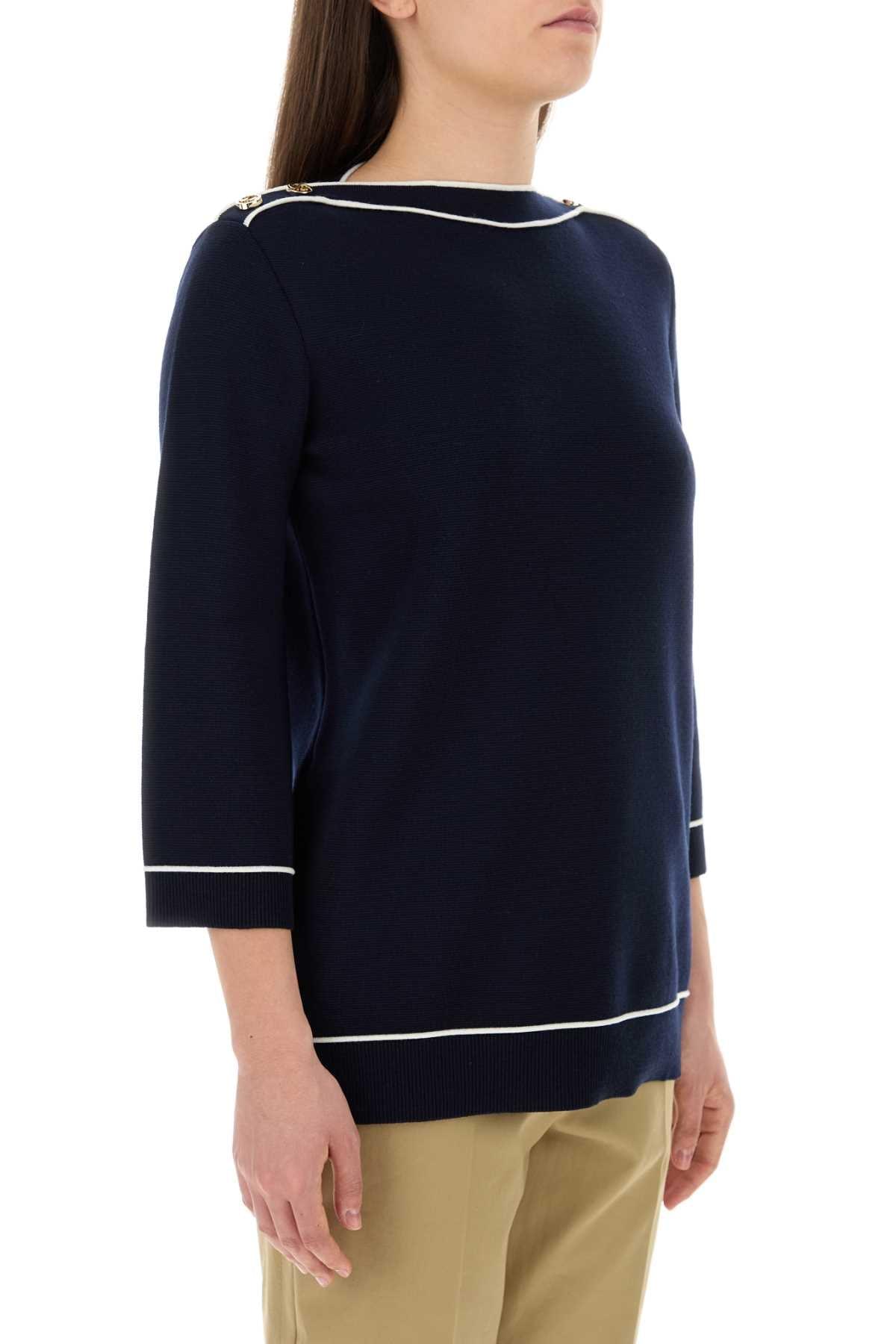 Gucci Women Navy Blue Wool Oversize Sweater GUCCI