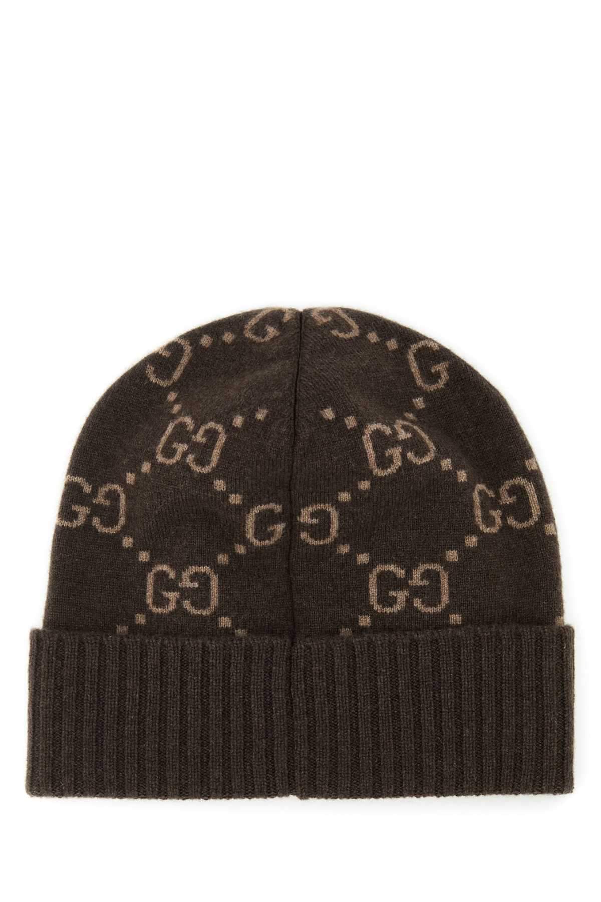 Gucci Unisex Embroidered Cashmere Beanie Hat GUCCI