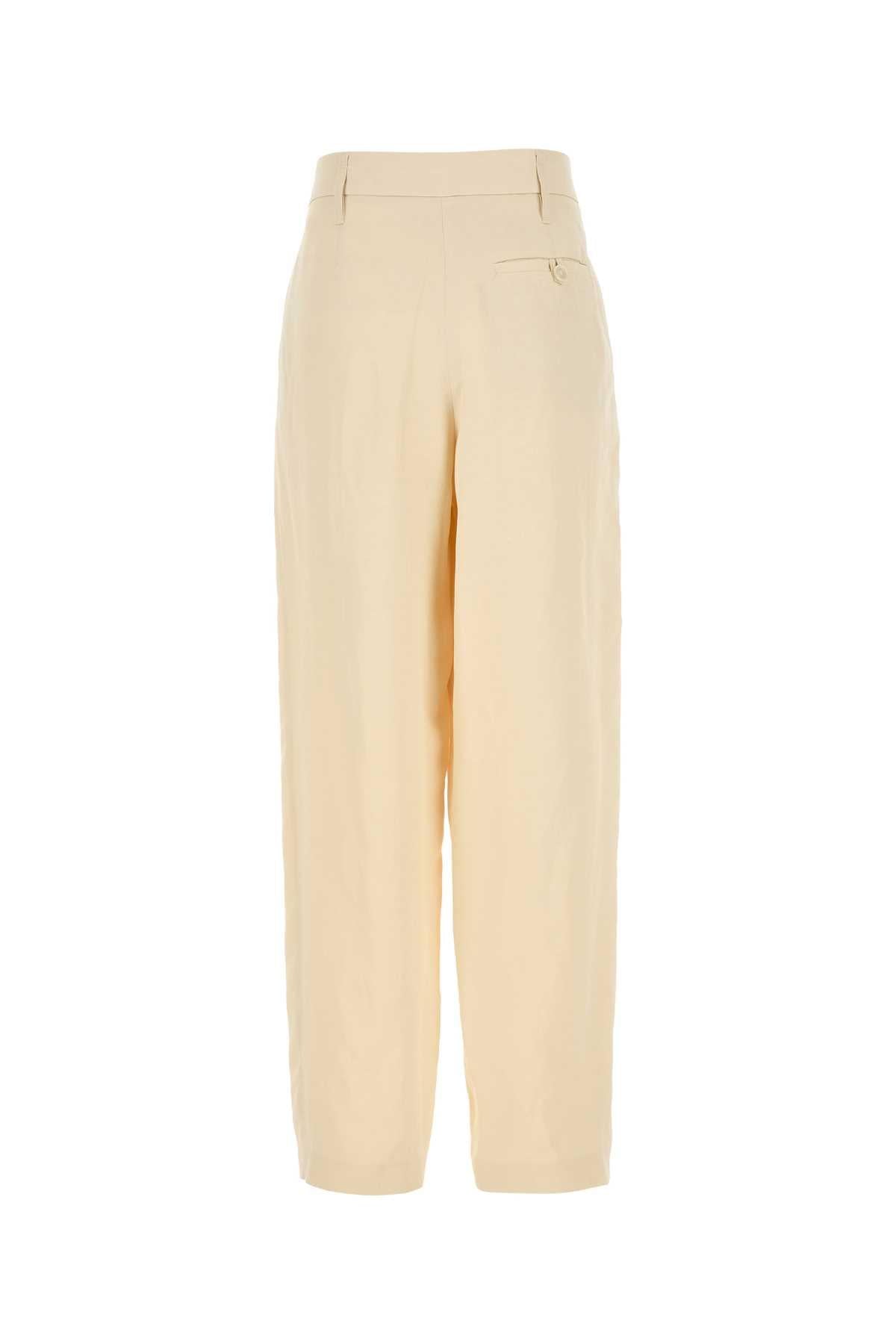 Stella Mccartney Women Cream Viscose Blend Wide-Leg Pant STELLA MCCARTNEY