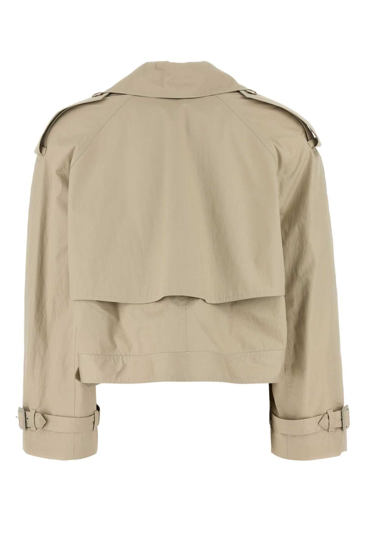 Stella Mccartney Women Sand Cotton Trench Coat STELLA MCCARTNEY