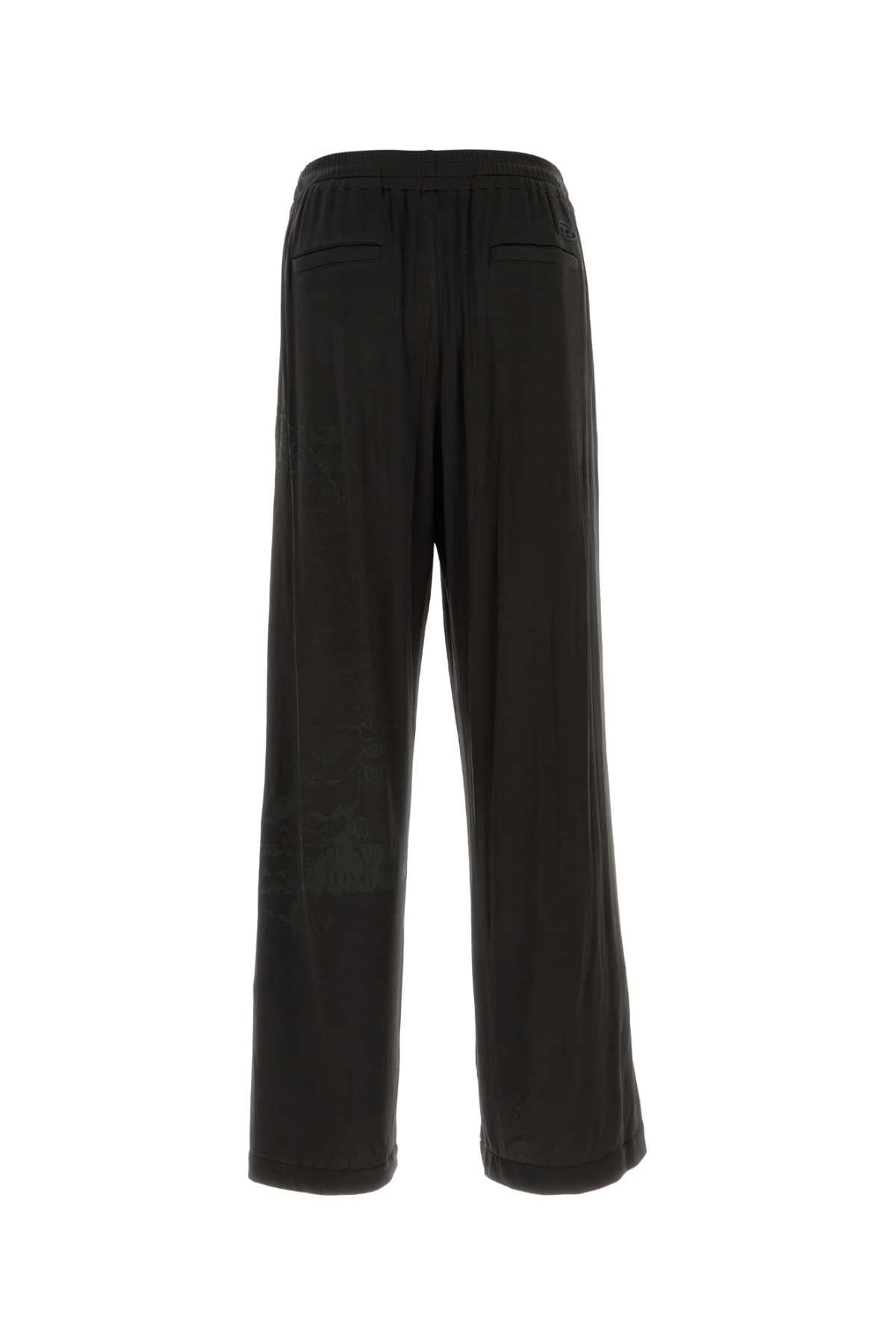 Diesel Men Black Stretch Acetate P-Jester Pant DIESEL