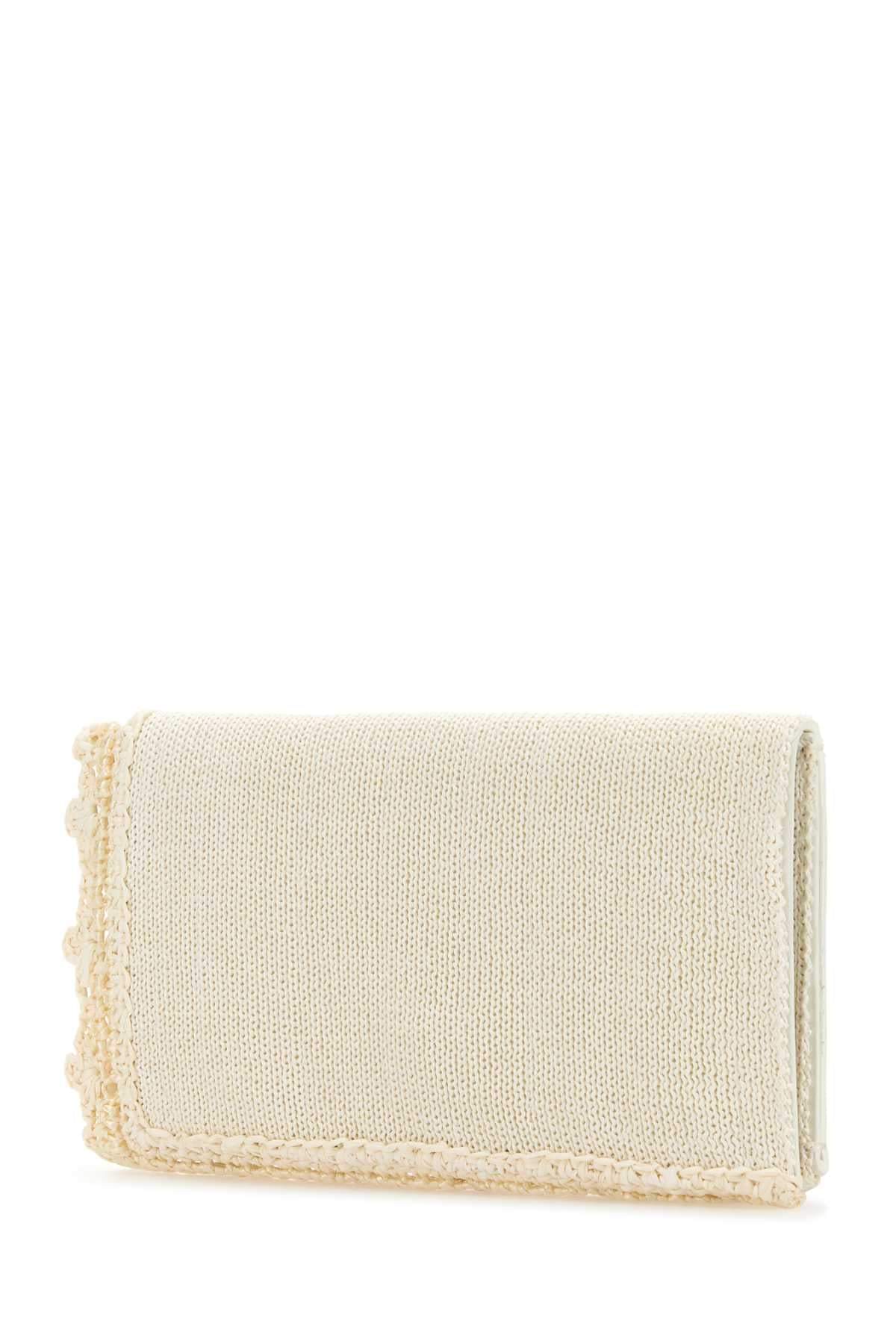 Jw Anderson Women Ivory Crochet Clutch J.W. ANDERSON