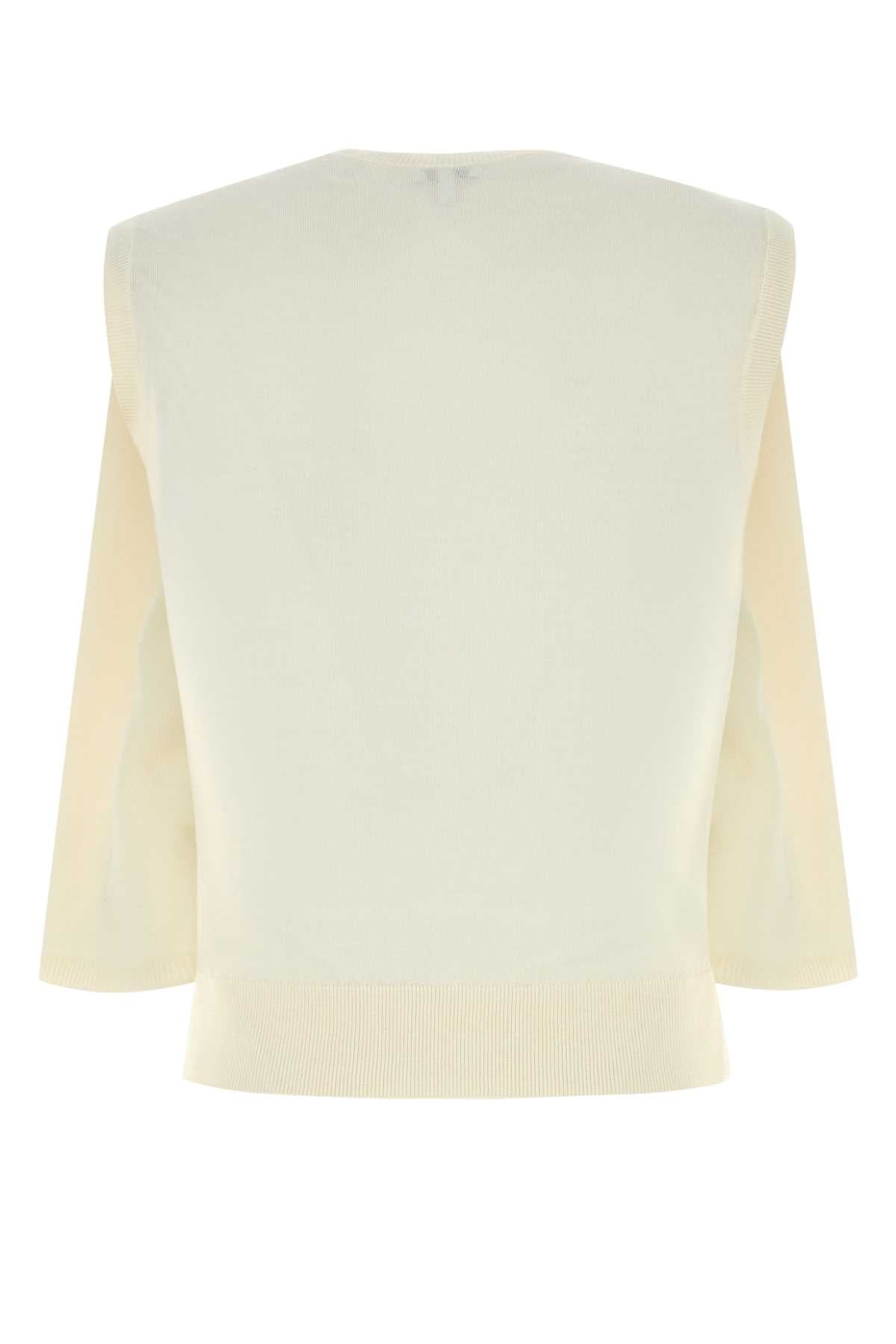 Loewe Women Ivory Wool Vest LOEWE