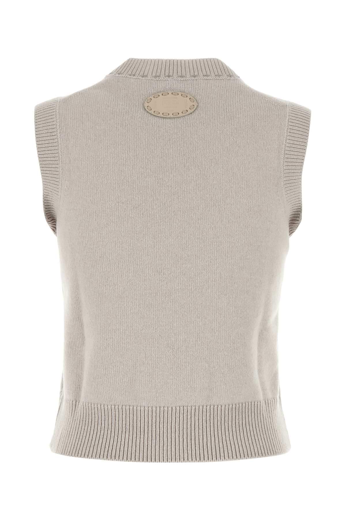Fendi Women Cappuccino Cashmere Vest FENDI