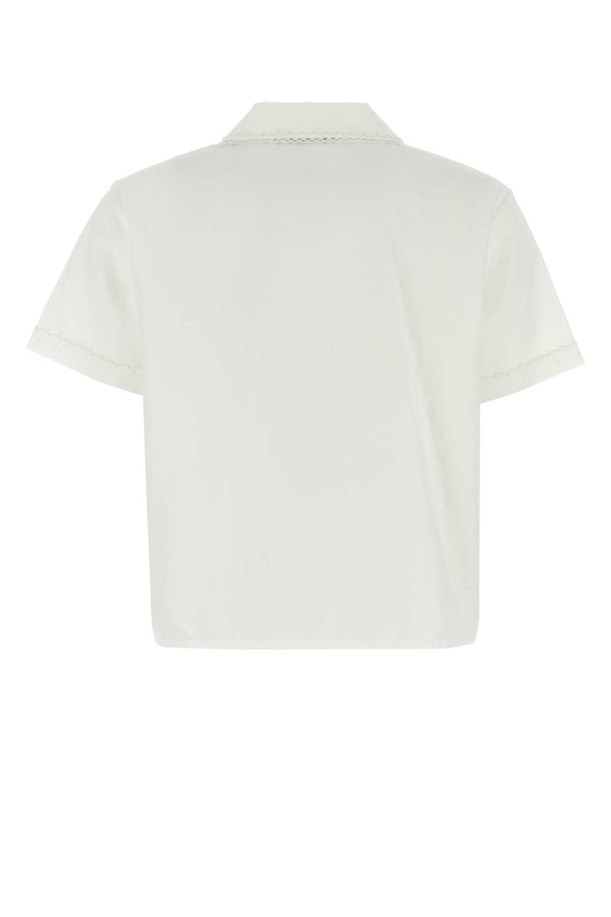 Miu Miu Women White Poplin Shirt MIU MIU