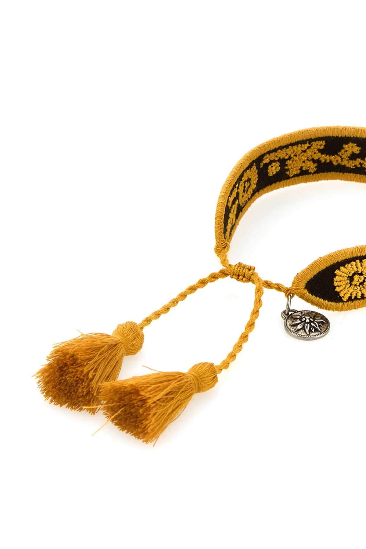 Prada Women Two-Tone Suede And Fabric Bracelet PRADA