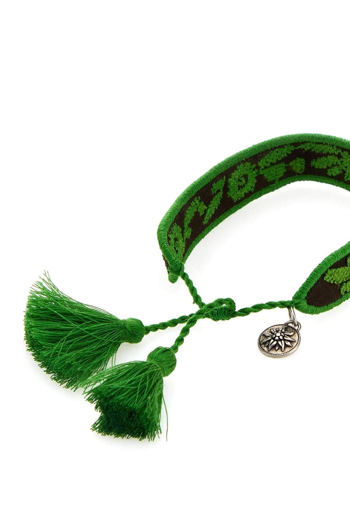 Prada Women Two-Tone Suede And Fabric Bracelet PRADA